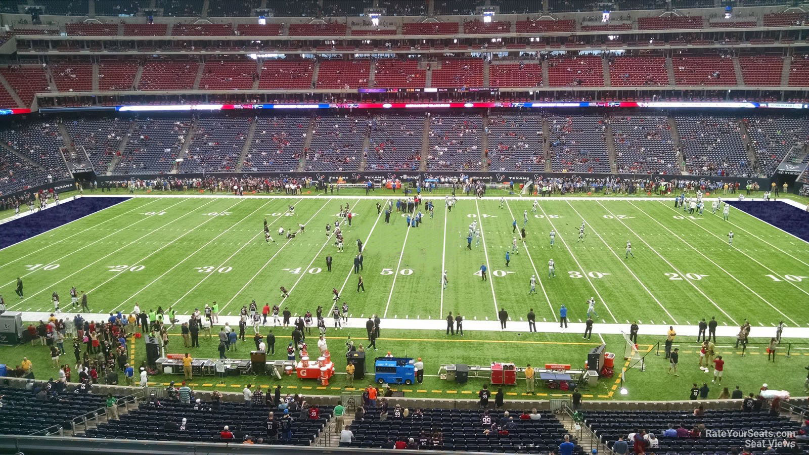 section 309, row l seat view  for football - nrg stadium