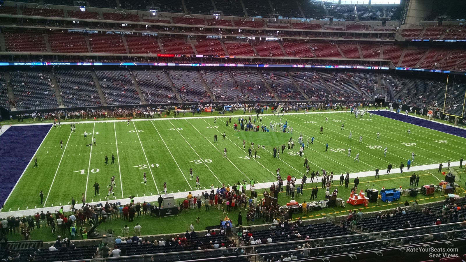 section 312, row l seat view  for football - nrg stadium