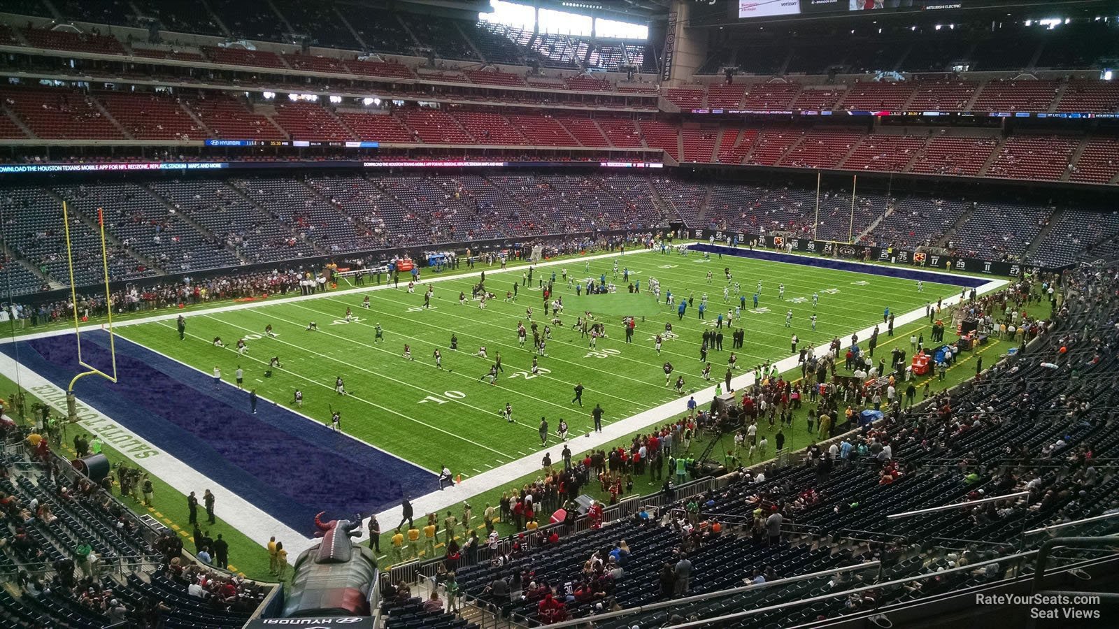section 316, row l seat view  for football - nrg stadium
