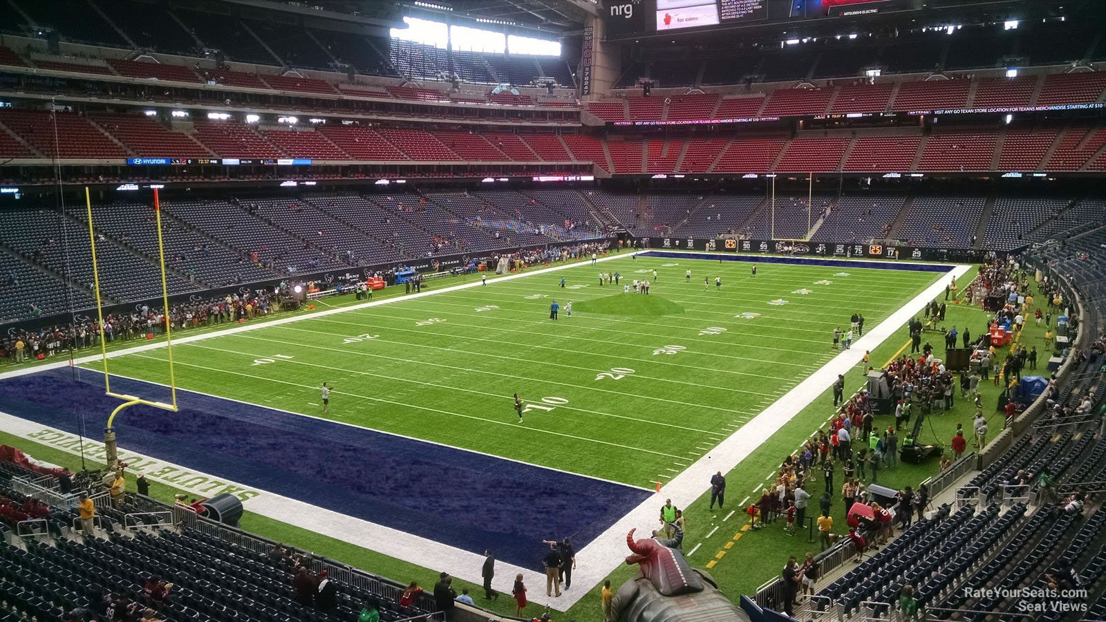 section 319, row a seat view  for football - nrg stadium