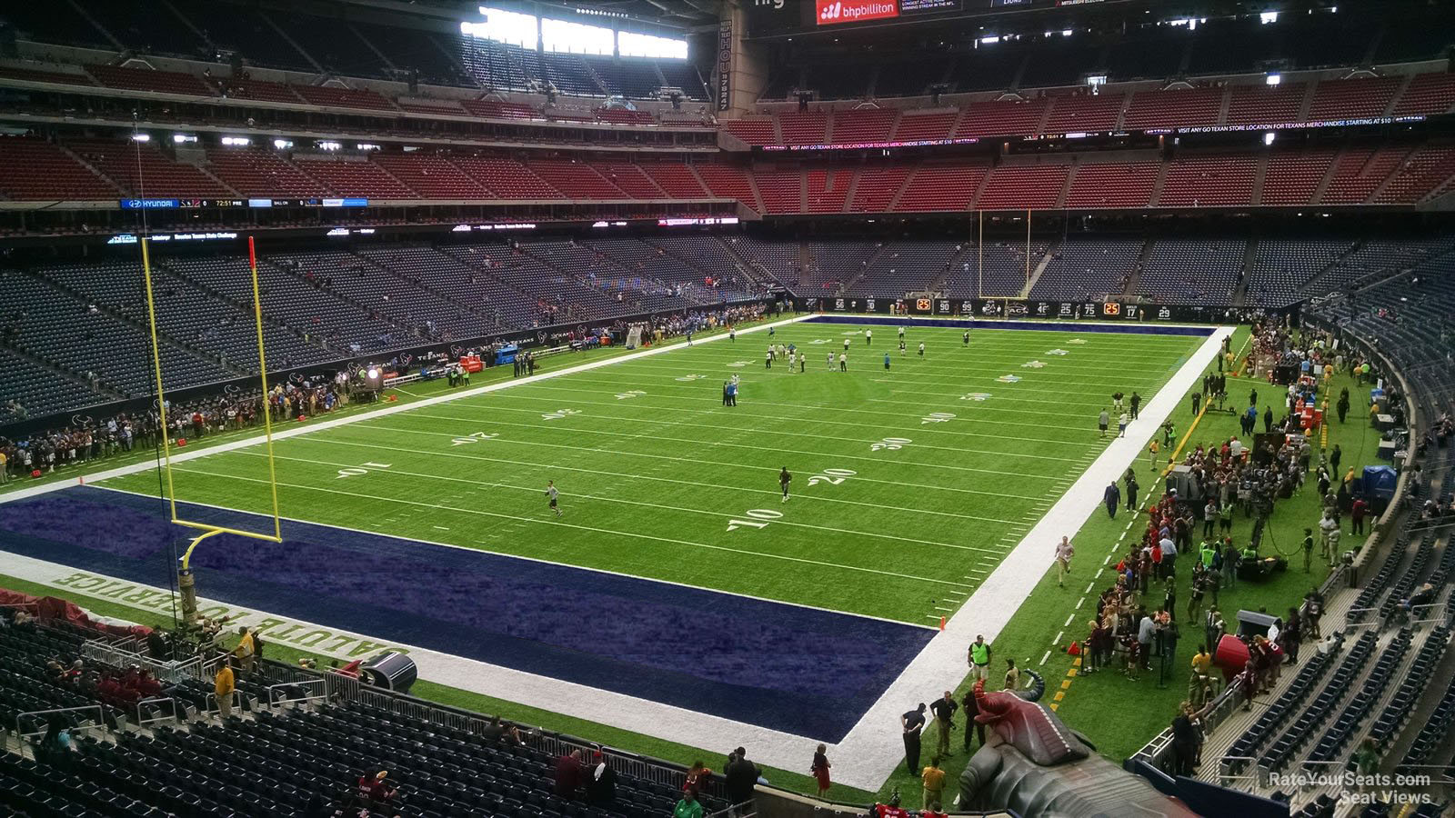section 320, row a seat view  for football - nrg stadium