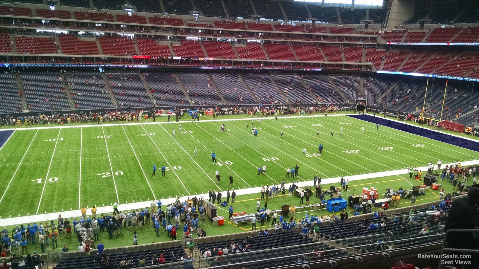 section 340, row l seat view  for football - nrg stadium