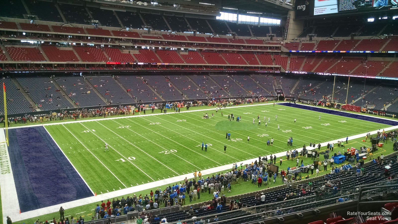 section 342, row l seat view  for football - nrg stadium