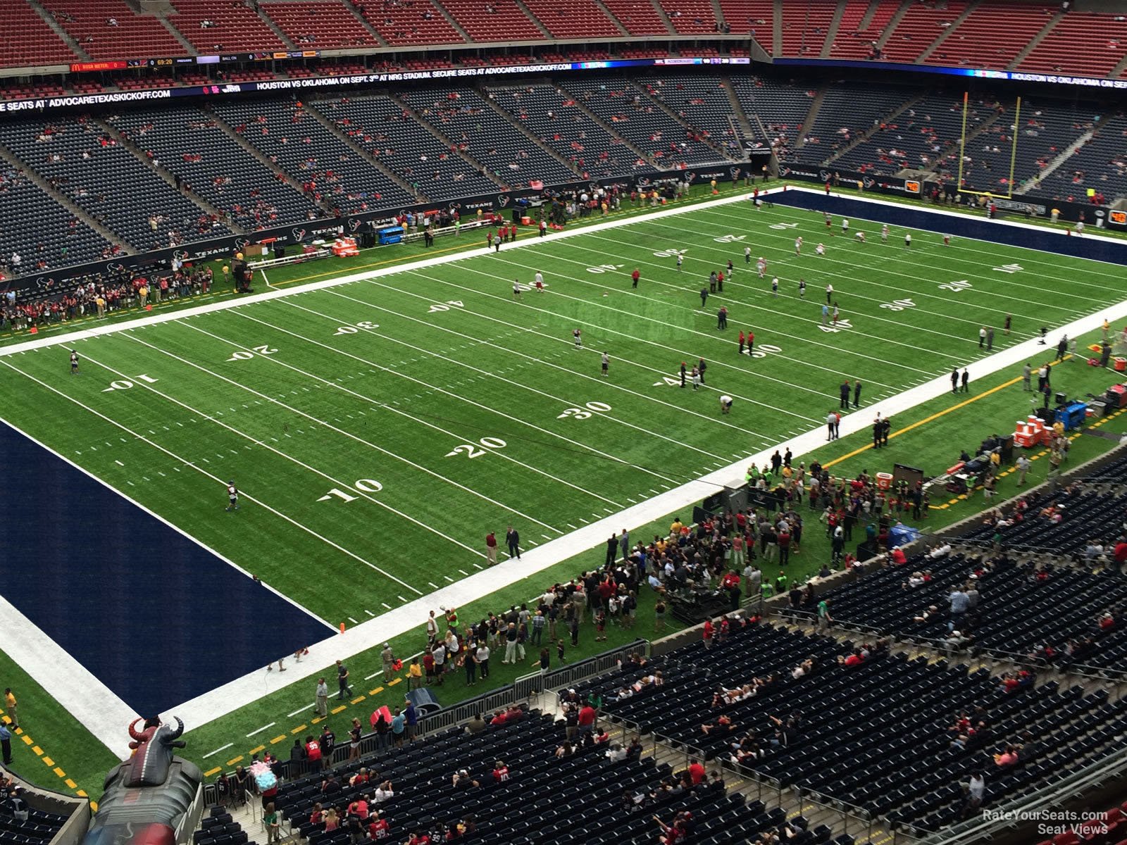 section 514, row h seat view  for football - nrg stadium