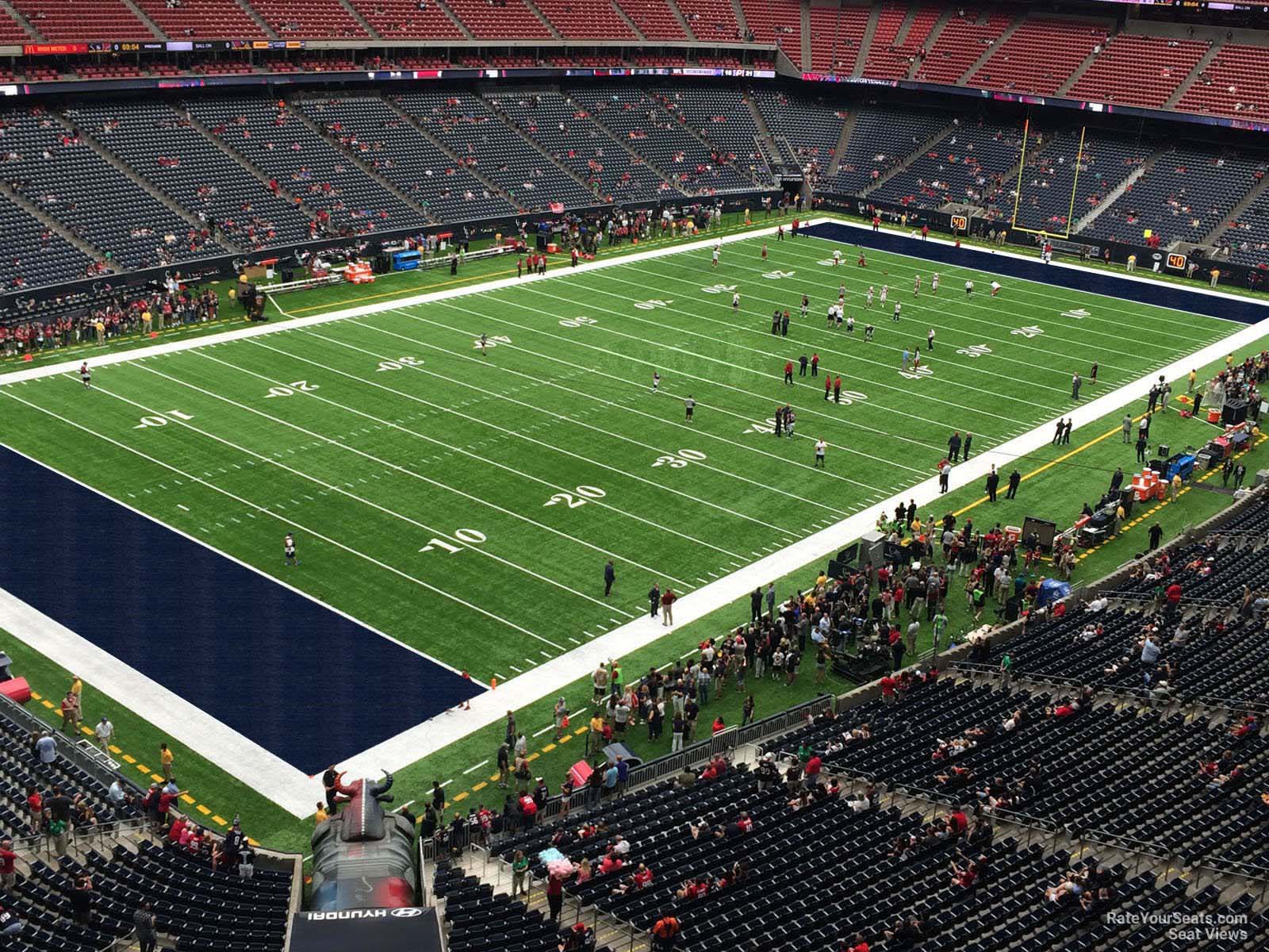section 515, row h seat view  for football - nrg stadium
