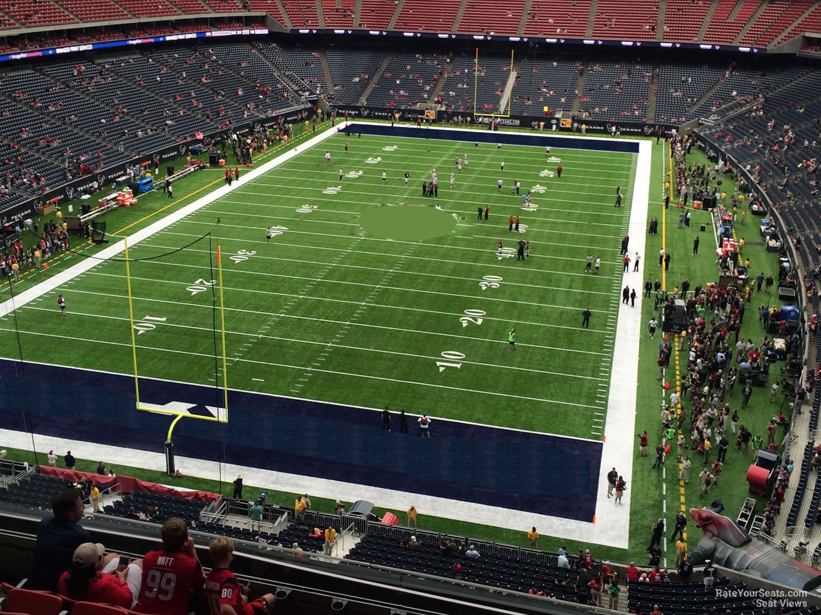 section 519, row h seat view  for football - nrg stadium