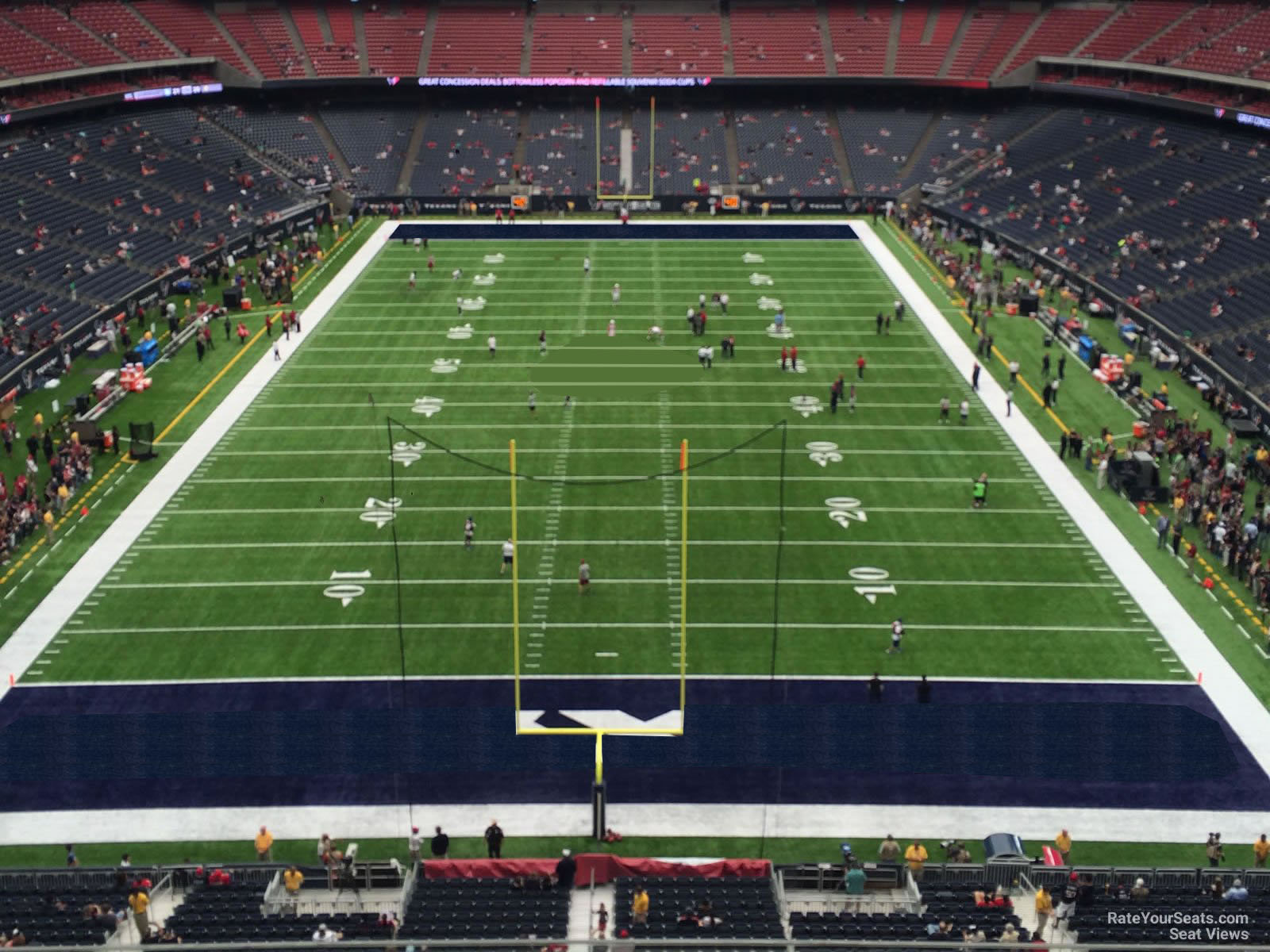 section 521, row h seat view  for football - nrg stadium
