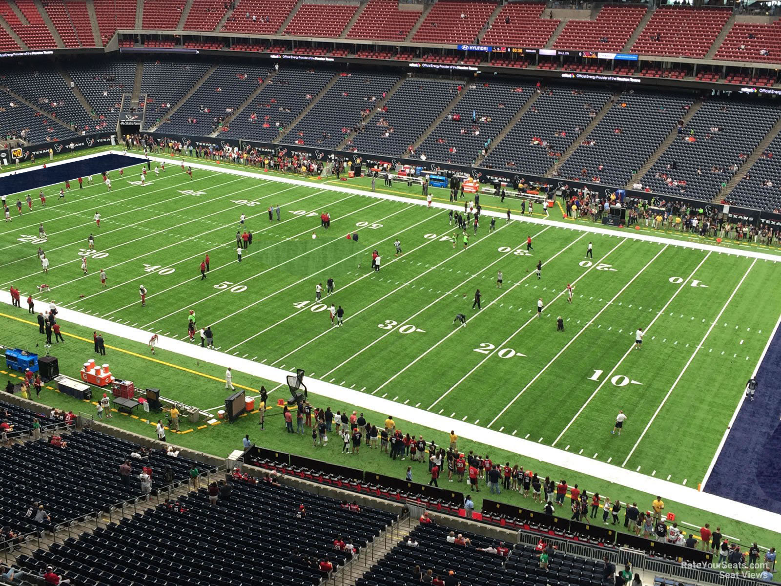 section 529, row h seat view  for football - nrg stadium