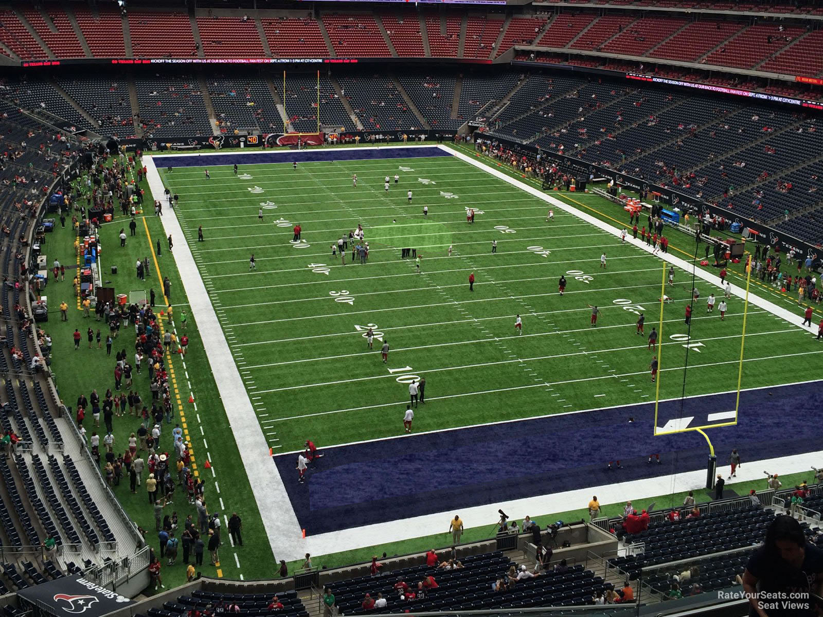 section 550, row h seat view  for football - nrg stadium