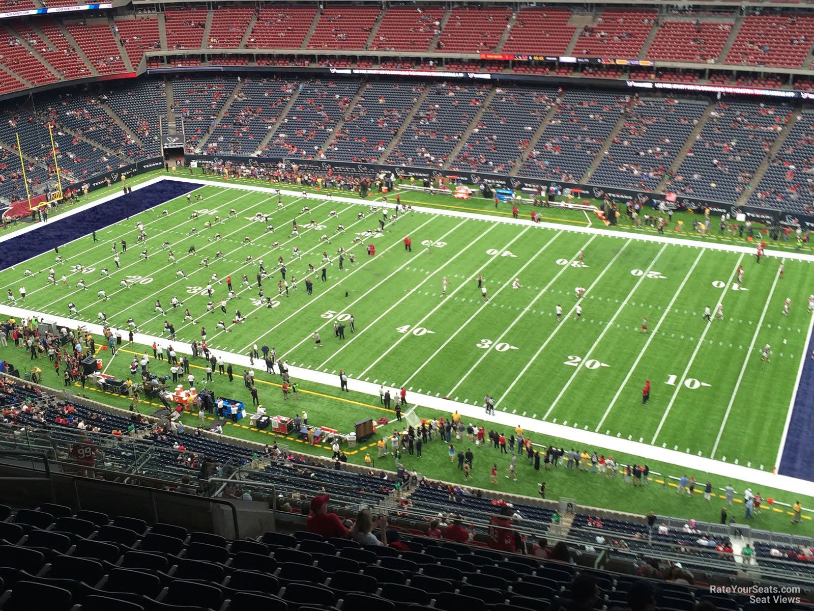section 605, row p seat view  for football - nrg stadium