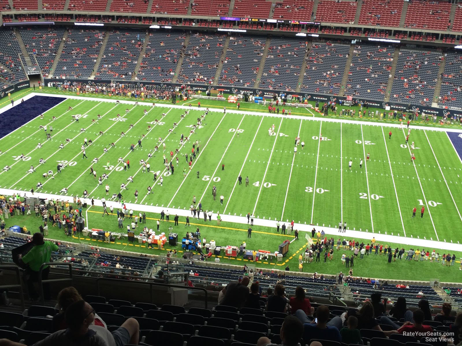 section 607, row p seat view  for football - nrg stadium