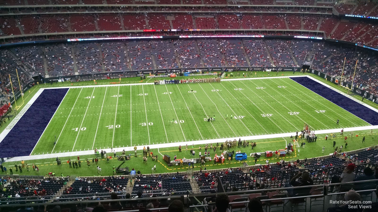 NRG Stadium, section 106, row N, seat 17, home of Houston Texans