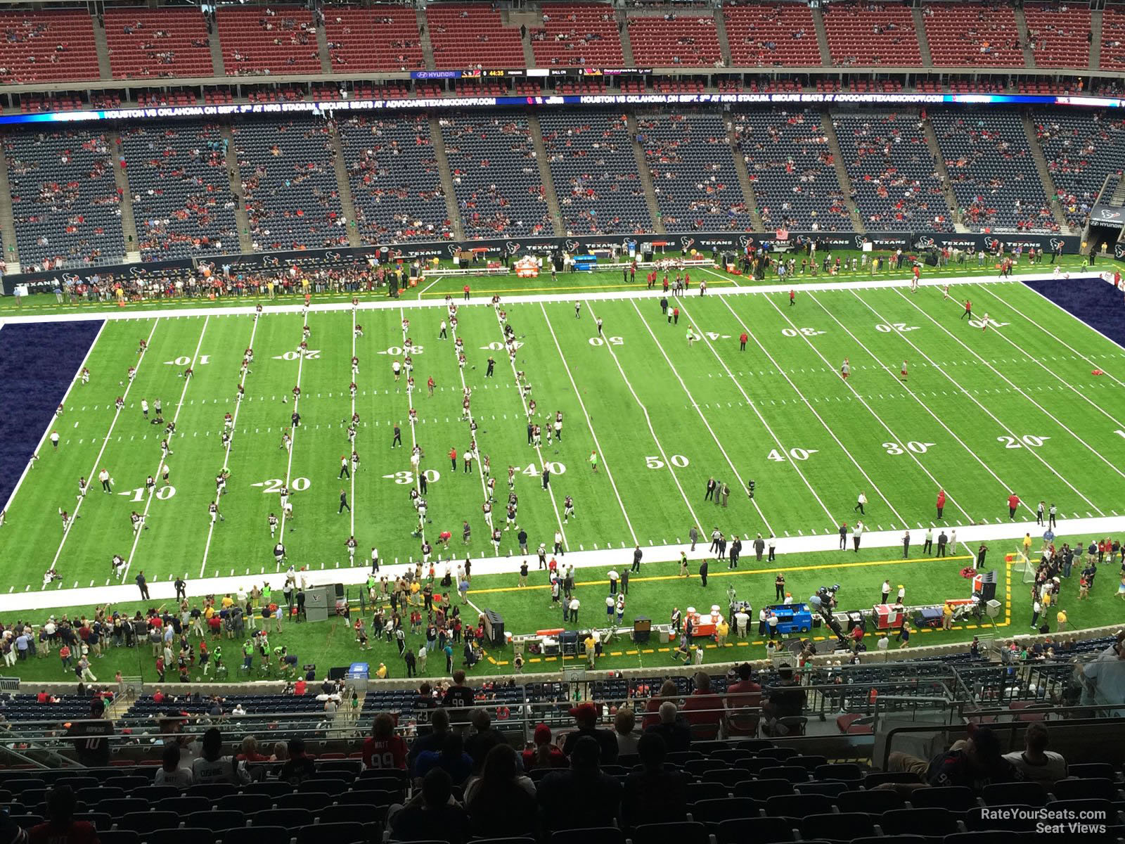 section 610, row p seat view  for football - nrg stadium