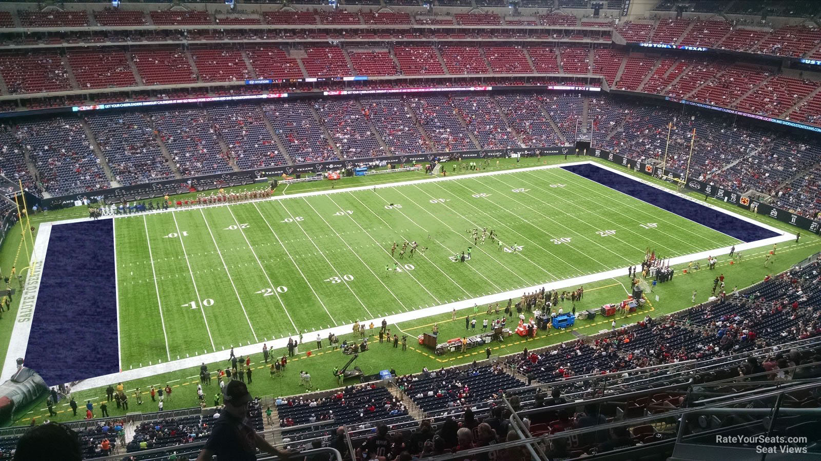 section 612, row f seat view  for football - nrg stadium