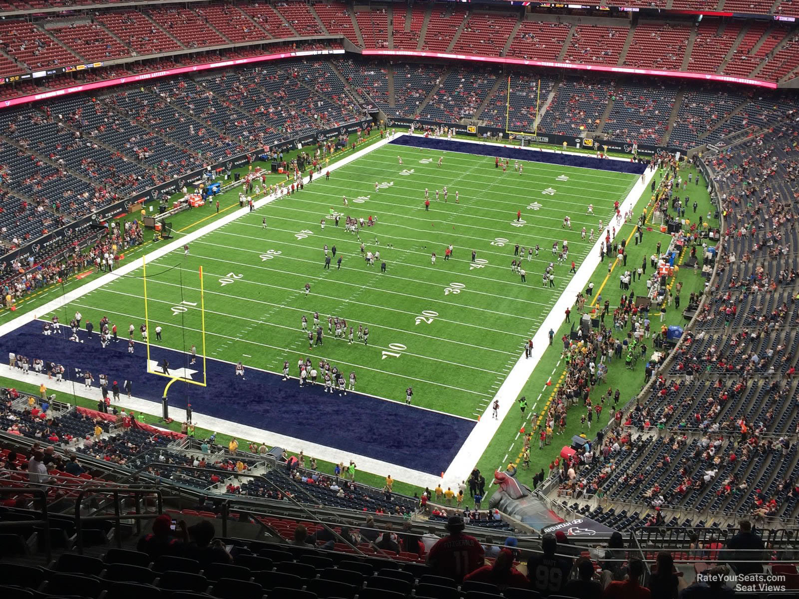 section 618, row p seat view  for football - nrg stadium
