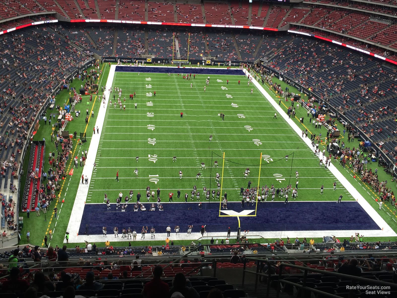 section 623, row p seat view  for football - nrg stadium