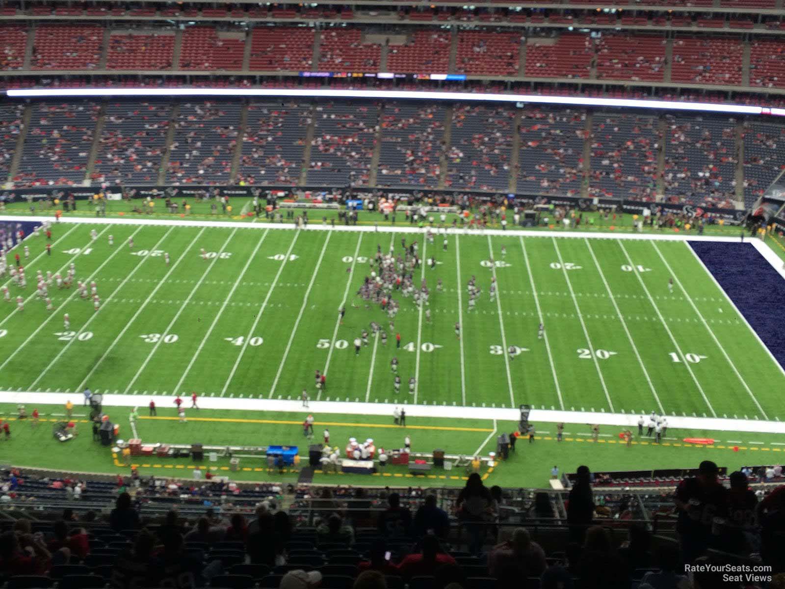 section 633, row p seat view  for football - nrg stadium