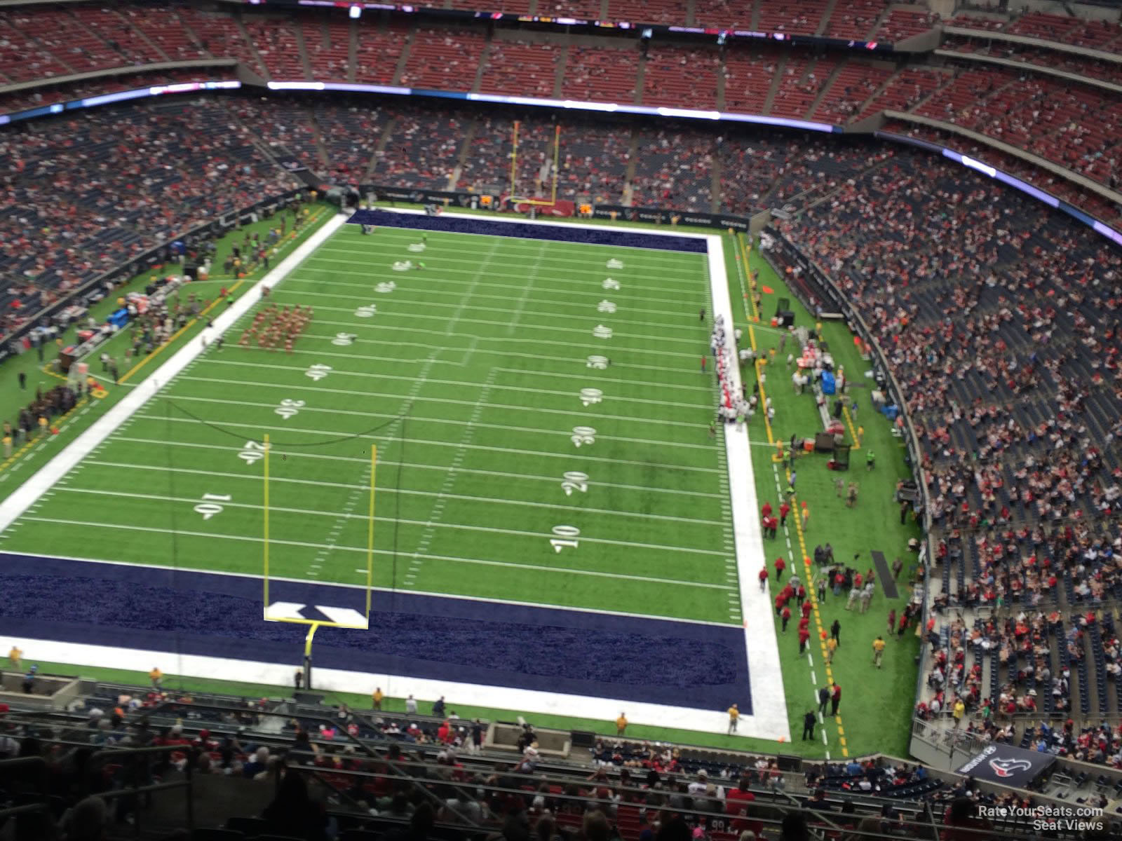 section 646, row p seat view  for football - nrg stadium