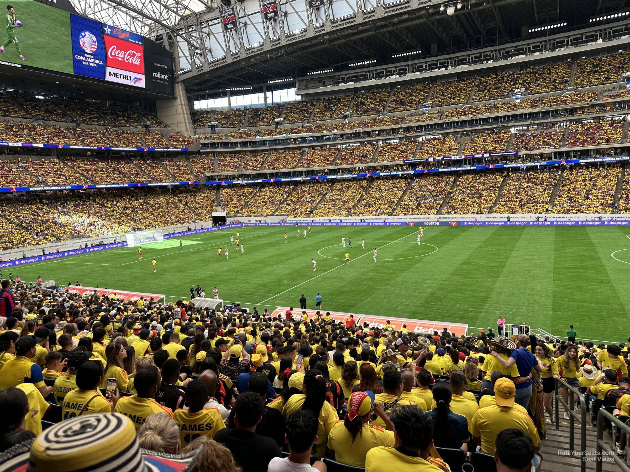 section 105, row jja seat view  for soccer - nrg stadium