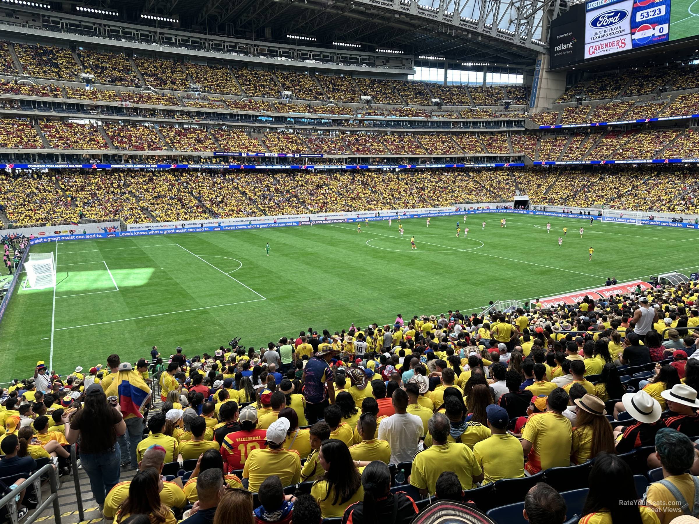 section 110, row jja seat view  for soccer - nrg stadium