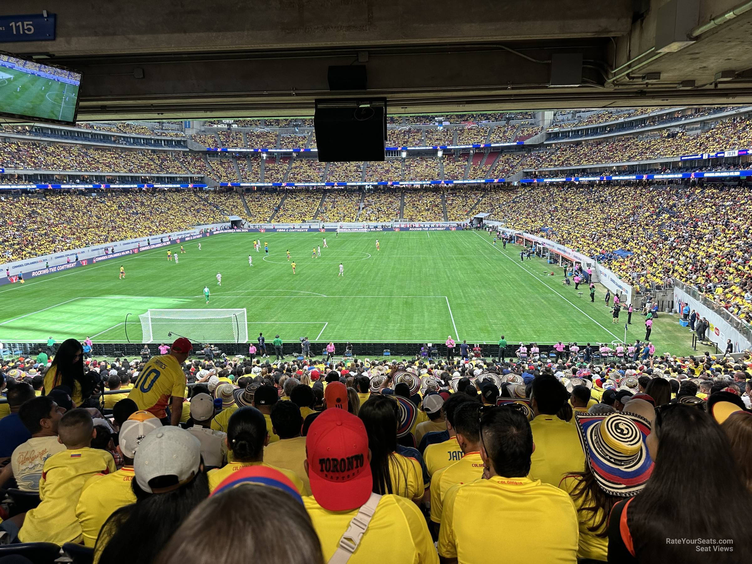 section 115, row mm seat view  for soccer - nrg stadium