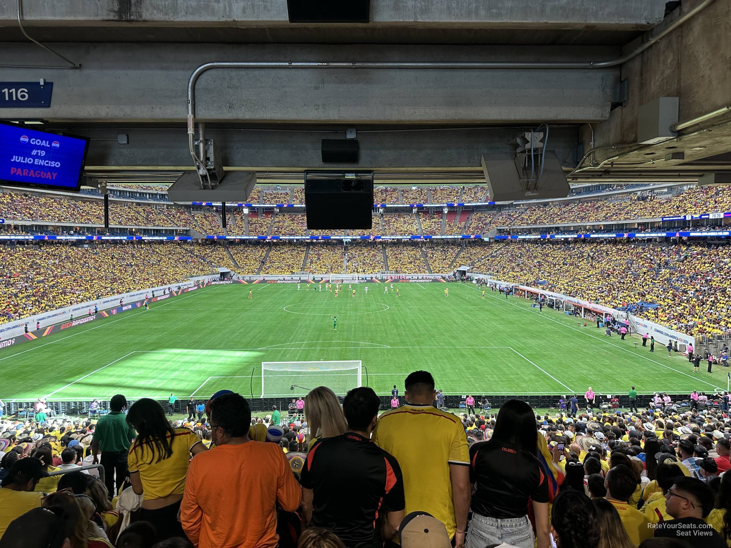 section 116, row mm seat view  for soccer - nrg stadium