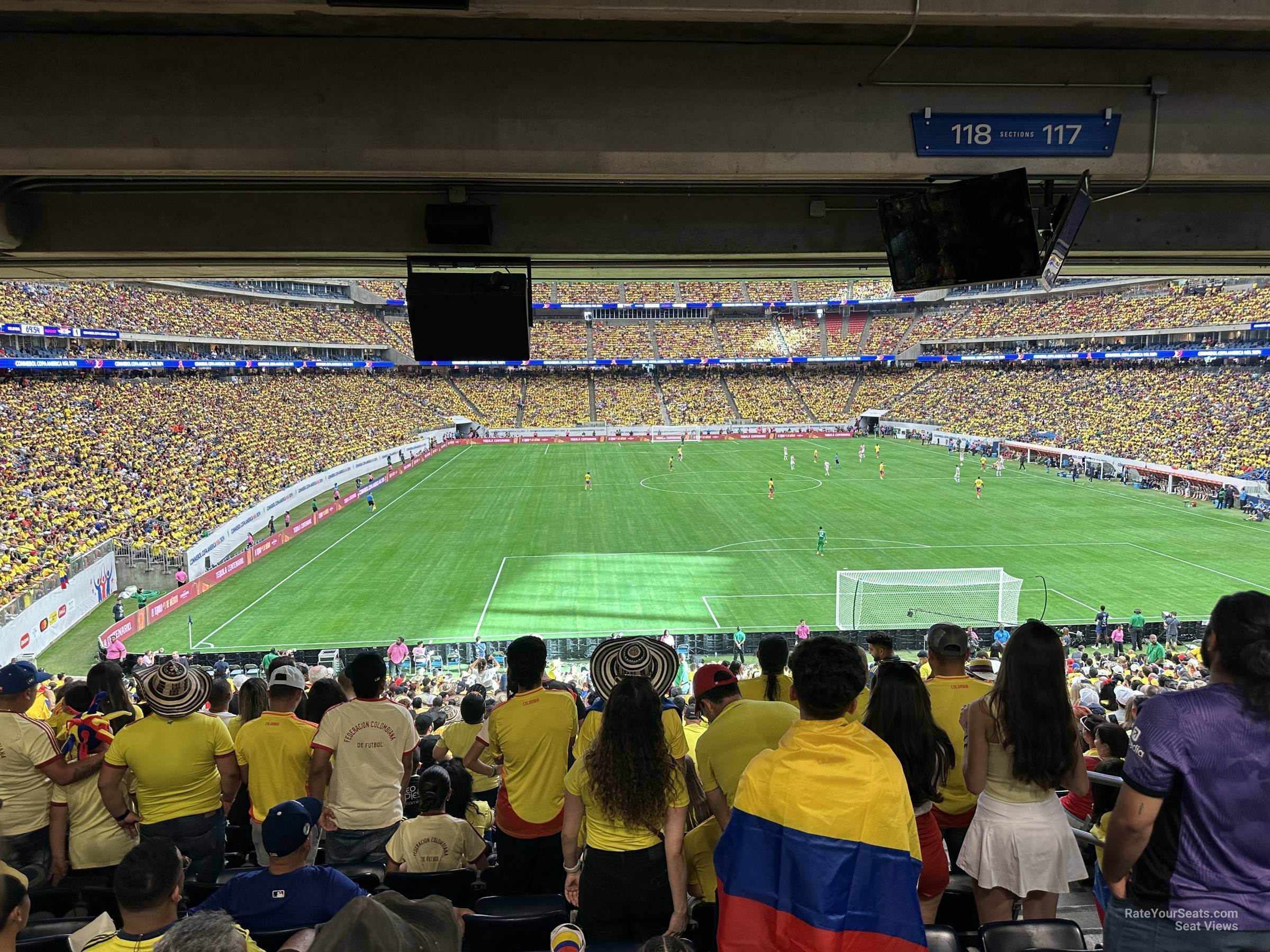 section 118, row mm seat view  for soccer - nrg stadium