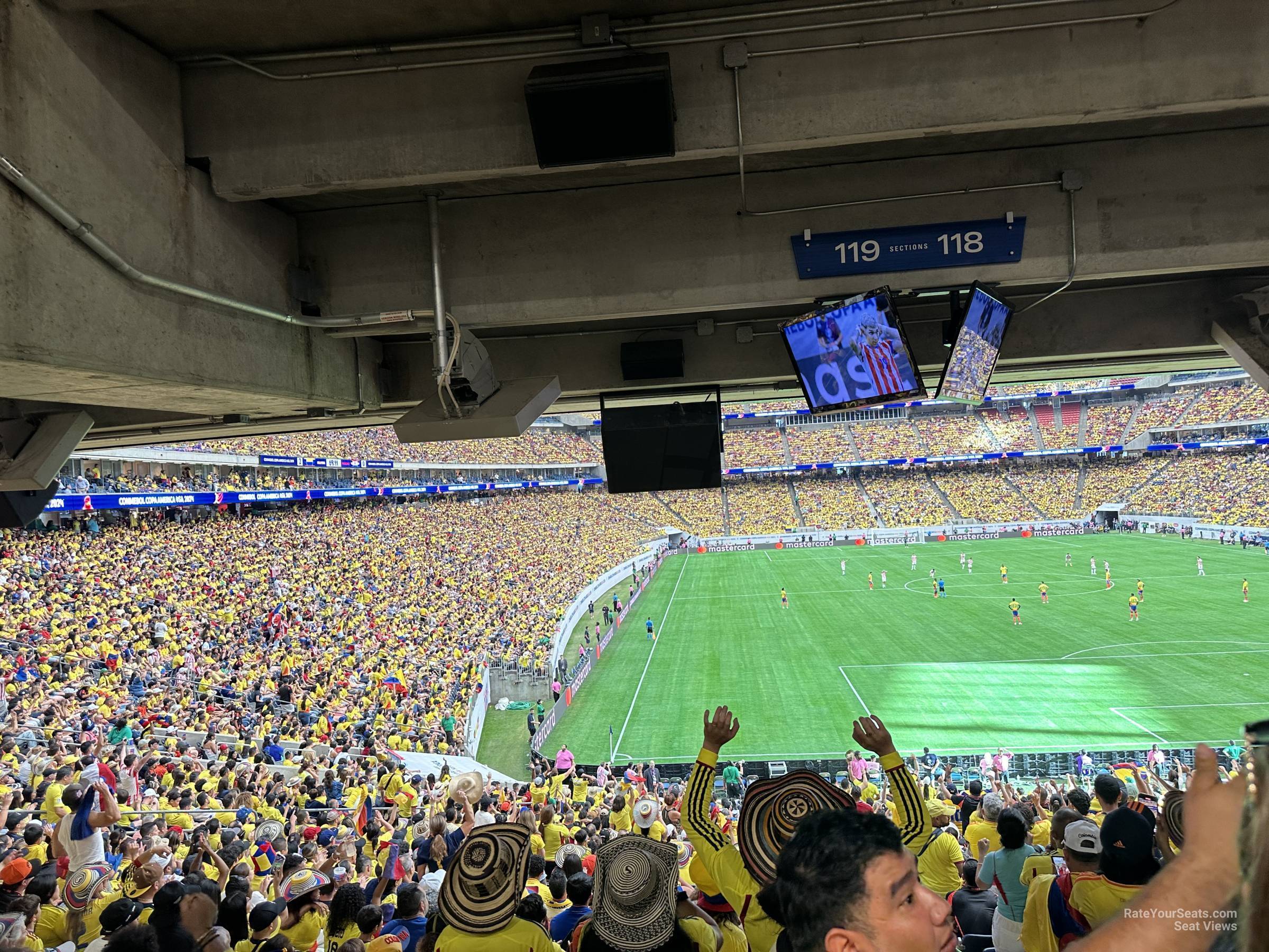 section 119, row jj seat view  for soccer - nrg stadium