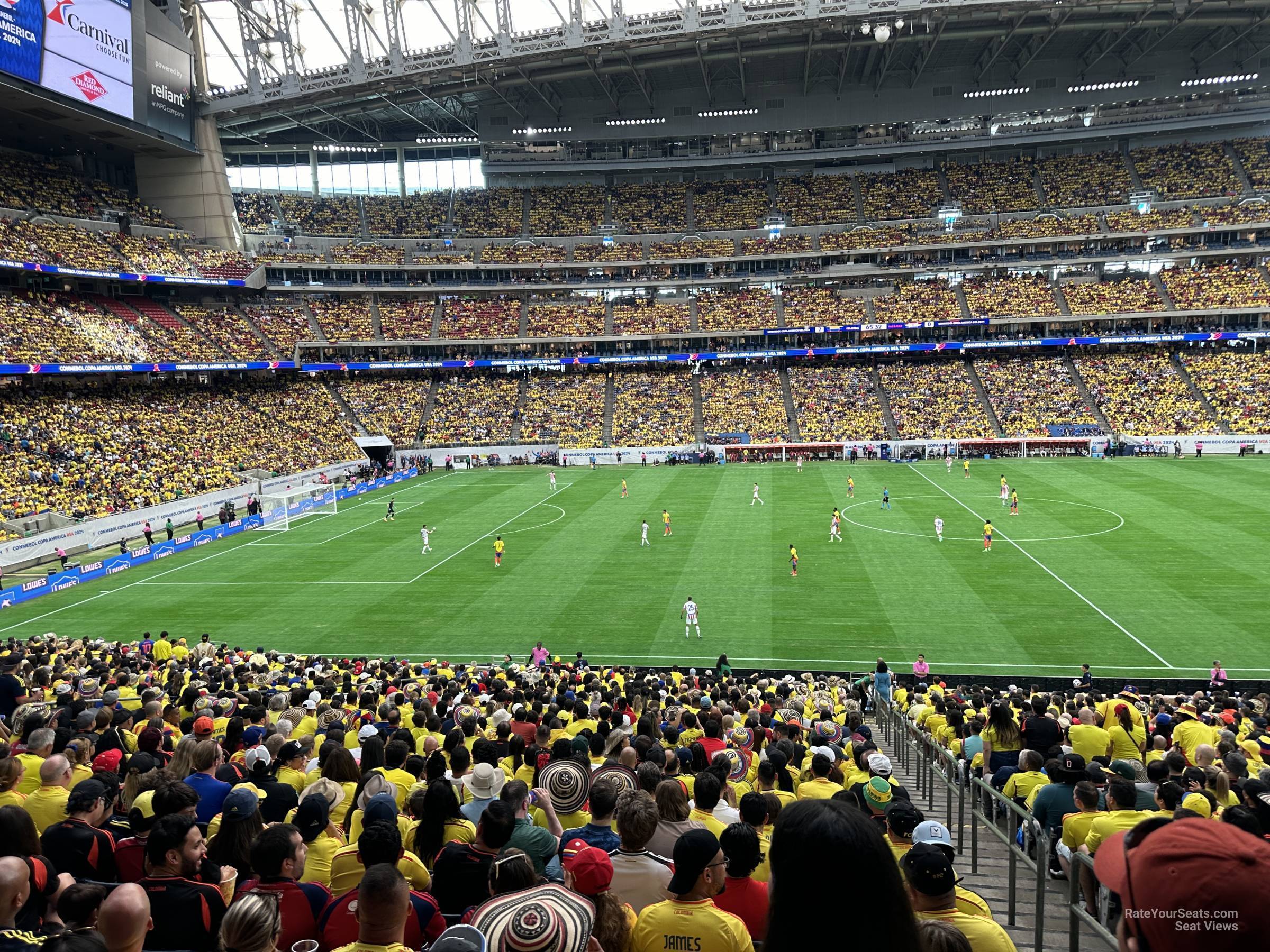 section 128, row jja seat view  for soccer - nrg stadium