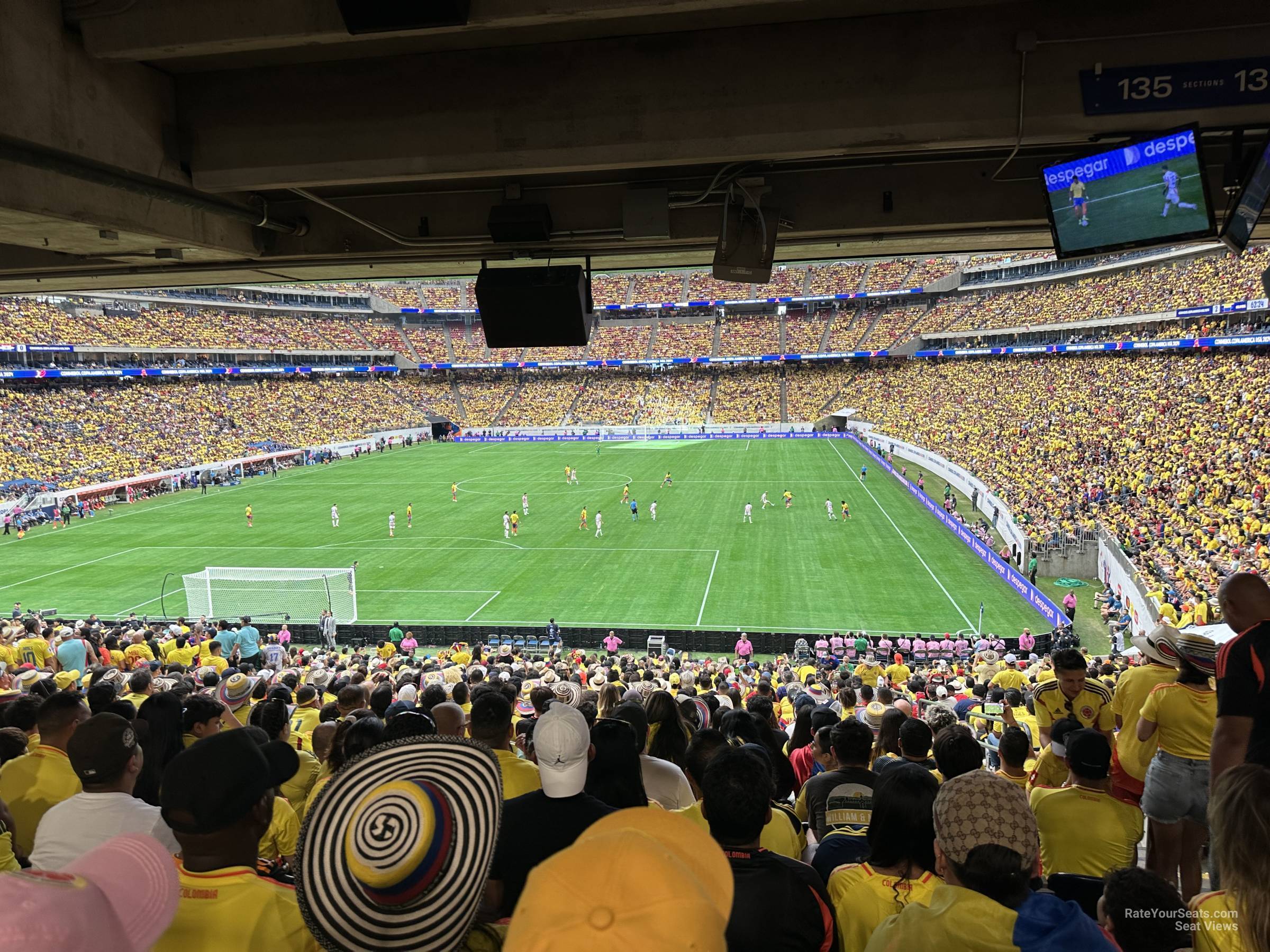 section 135, row mm seat view  for soccer - nrg stadium