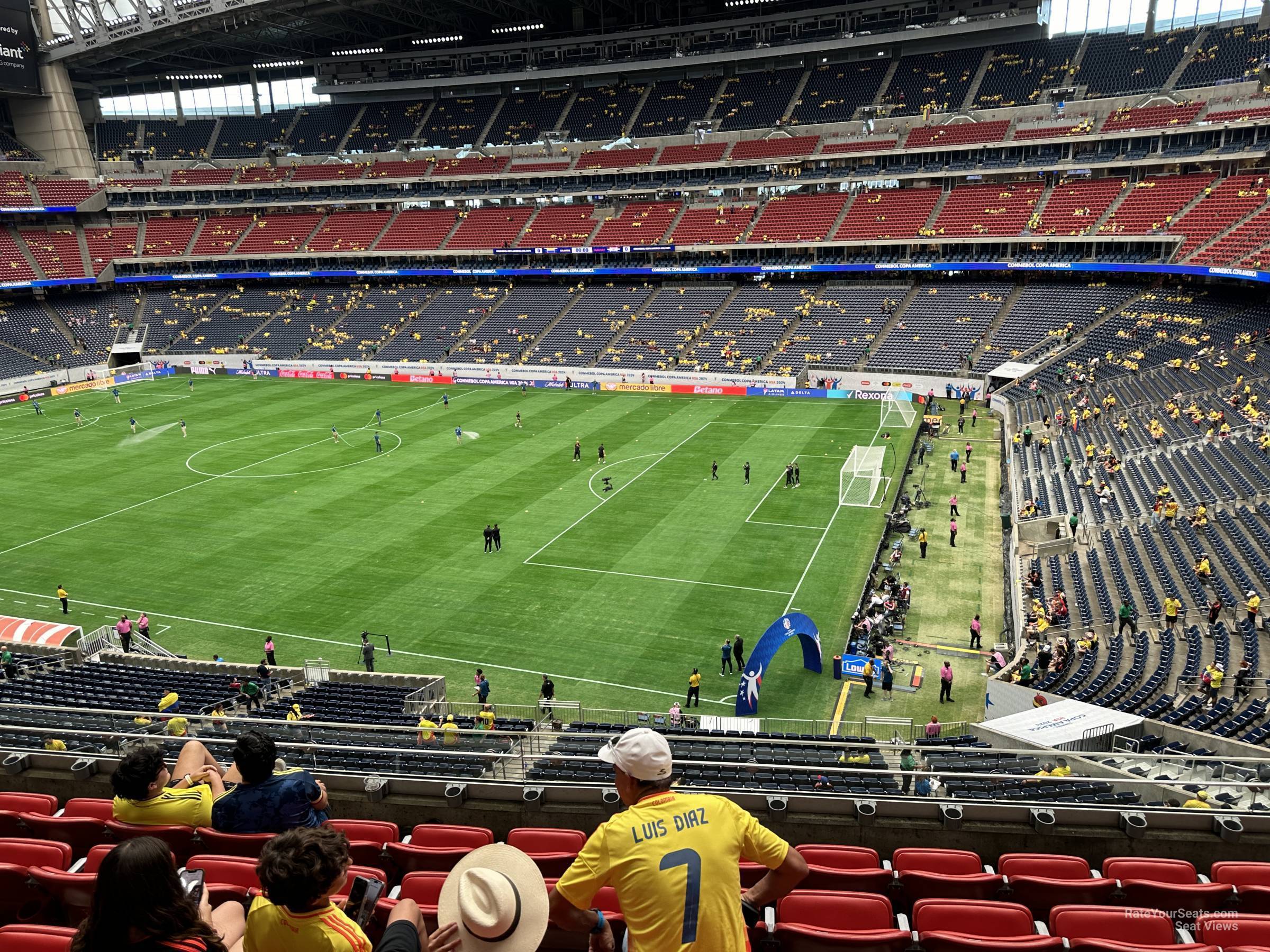 section 305, row l seat view  for soccer - nrg stadium