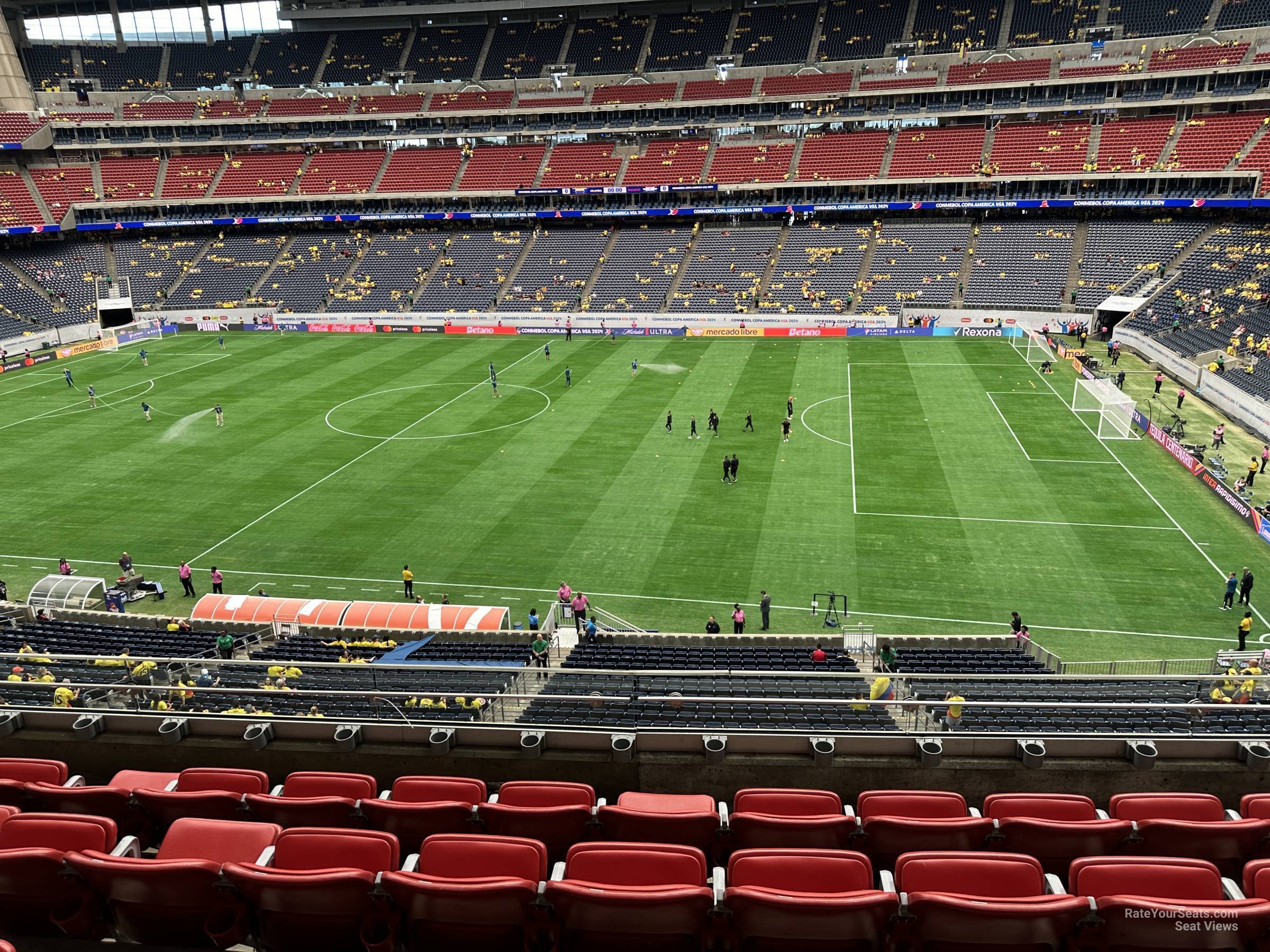 section 307, row l seat view  for soccer - nrg stadium