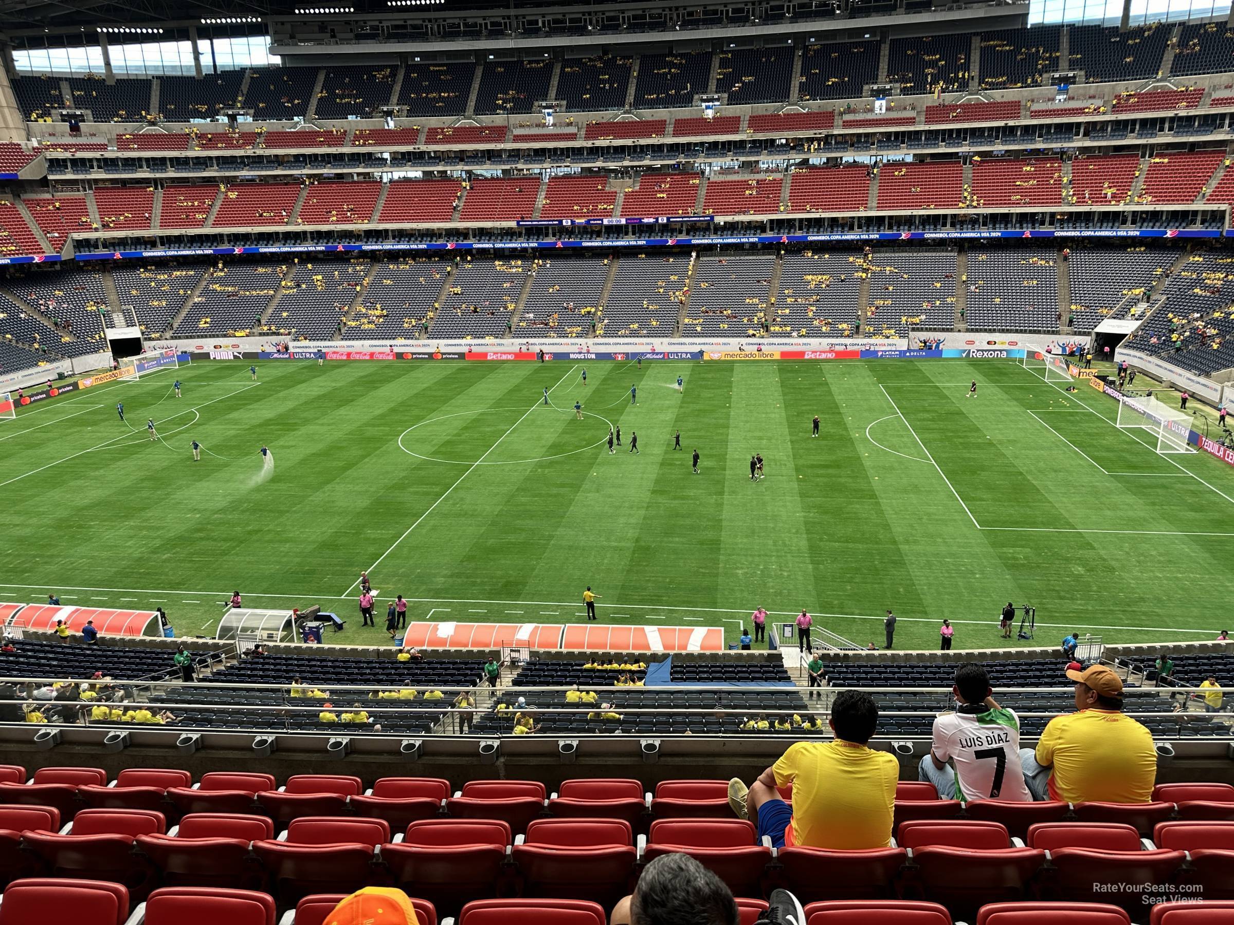 section 308, row l seat view  for soccer - nrg stadium