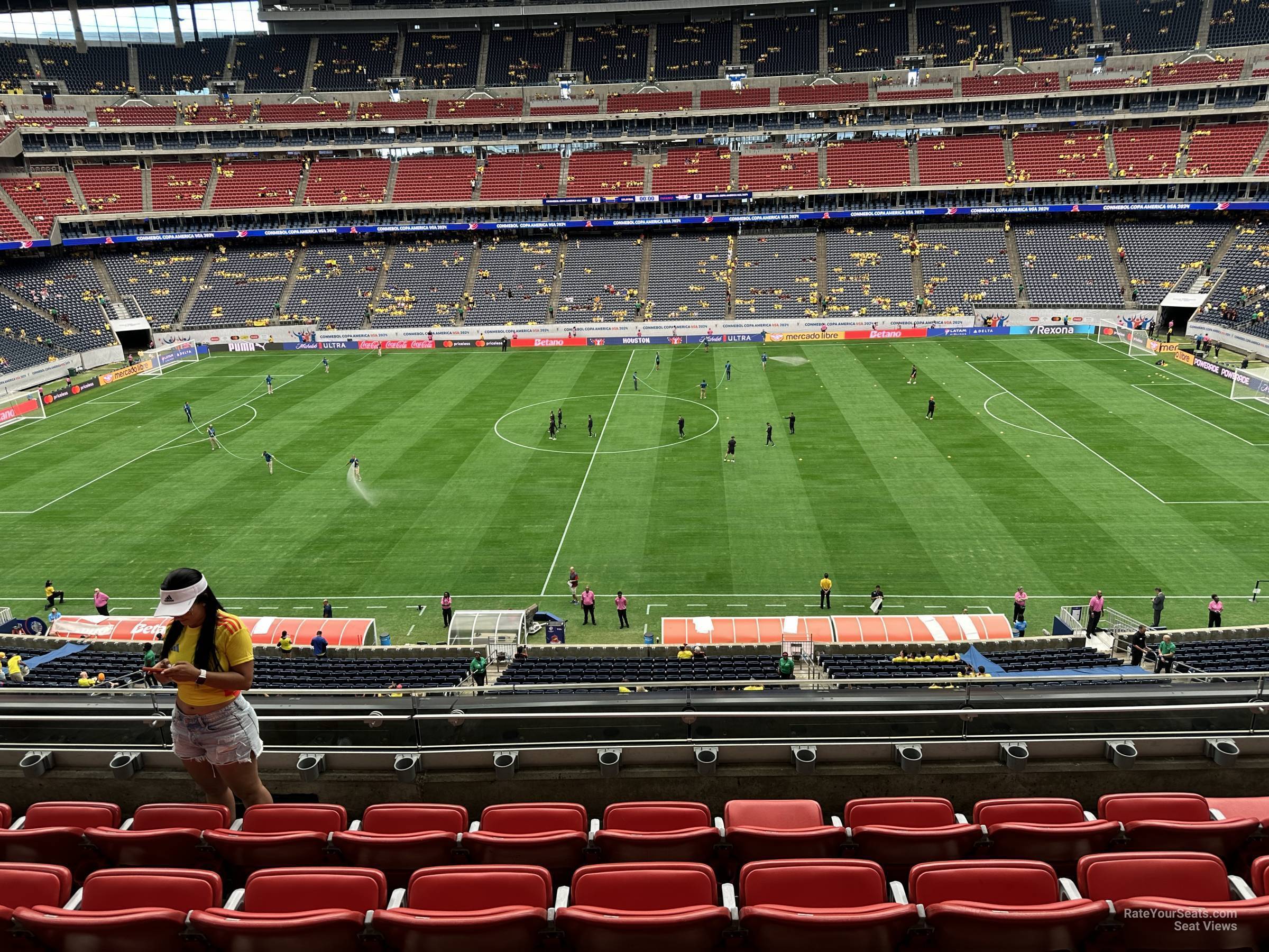 section 309, row l seat view  for soccer - nrg stadium