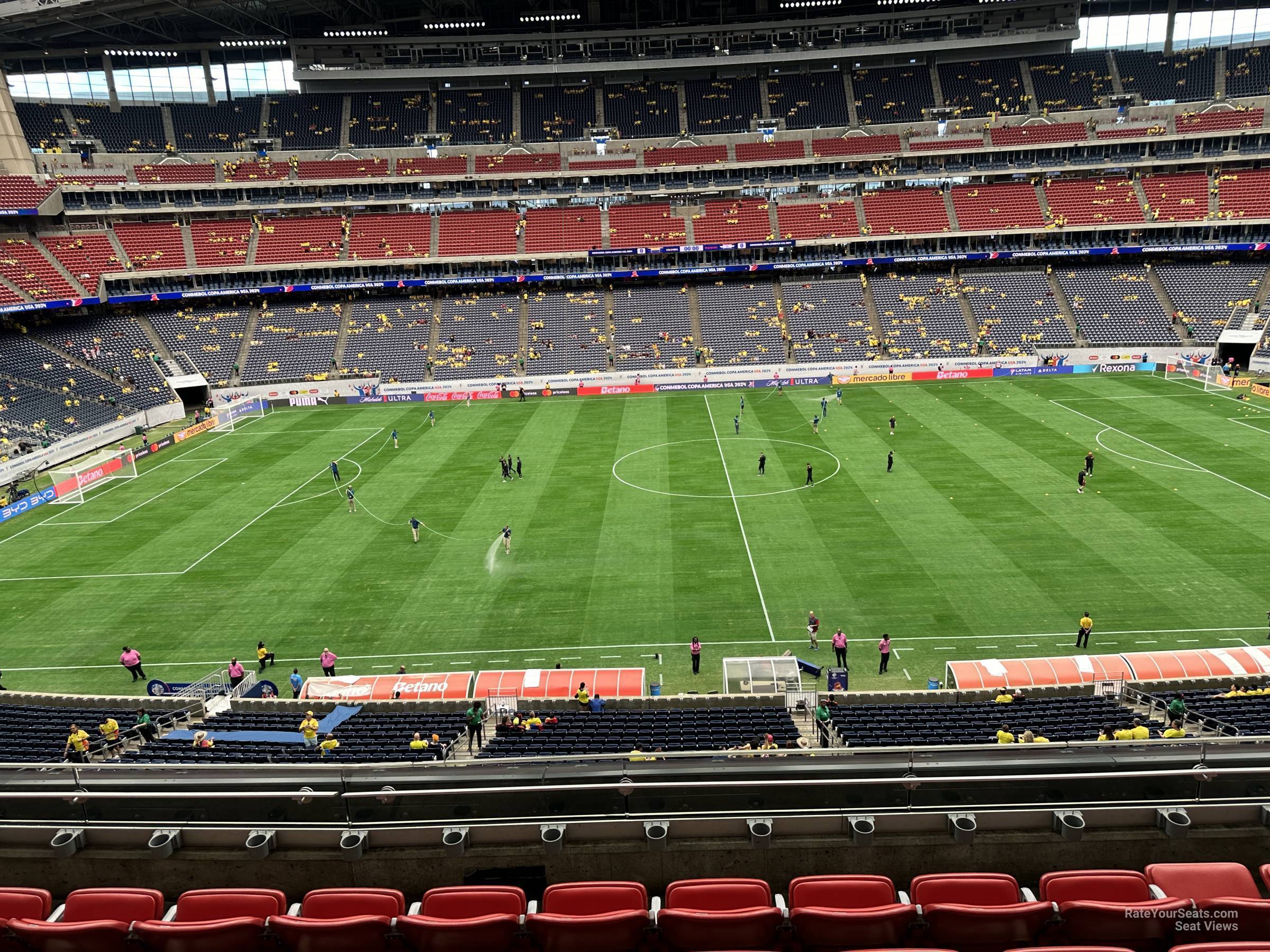 section 310, row l seat view  for soccer - nrg stadium