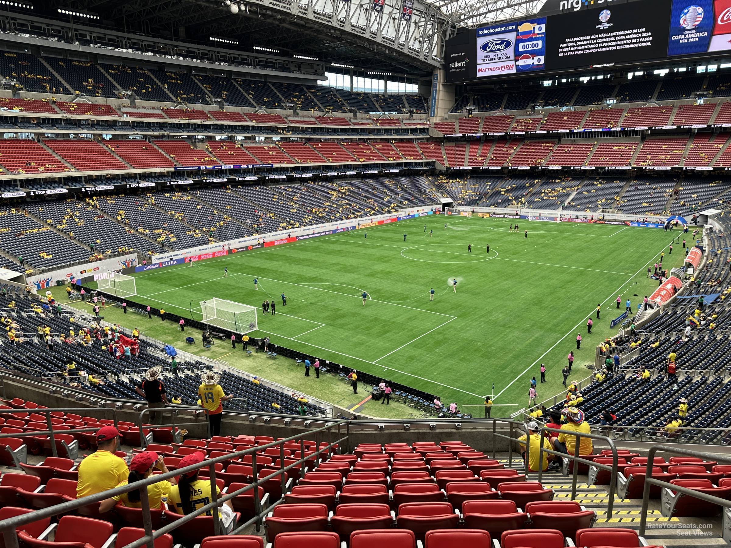 section 318, row l seat view  for soccer - nrg stadium