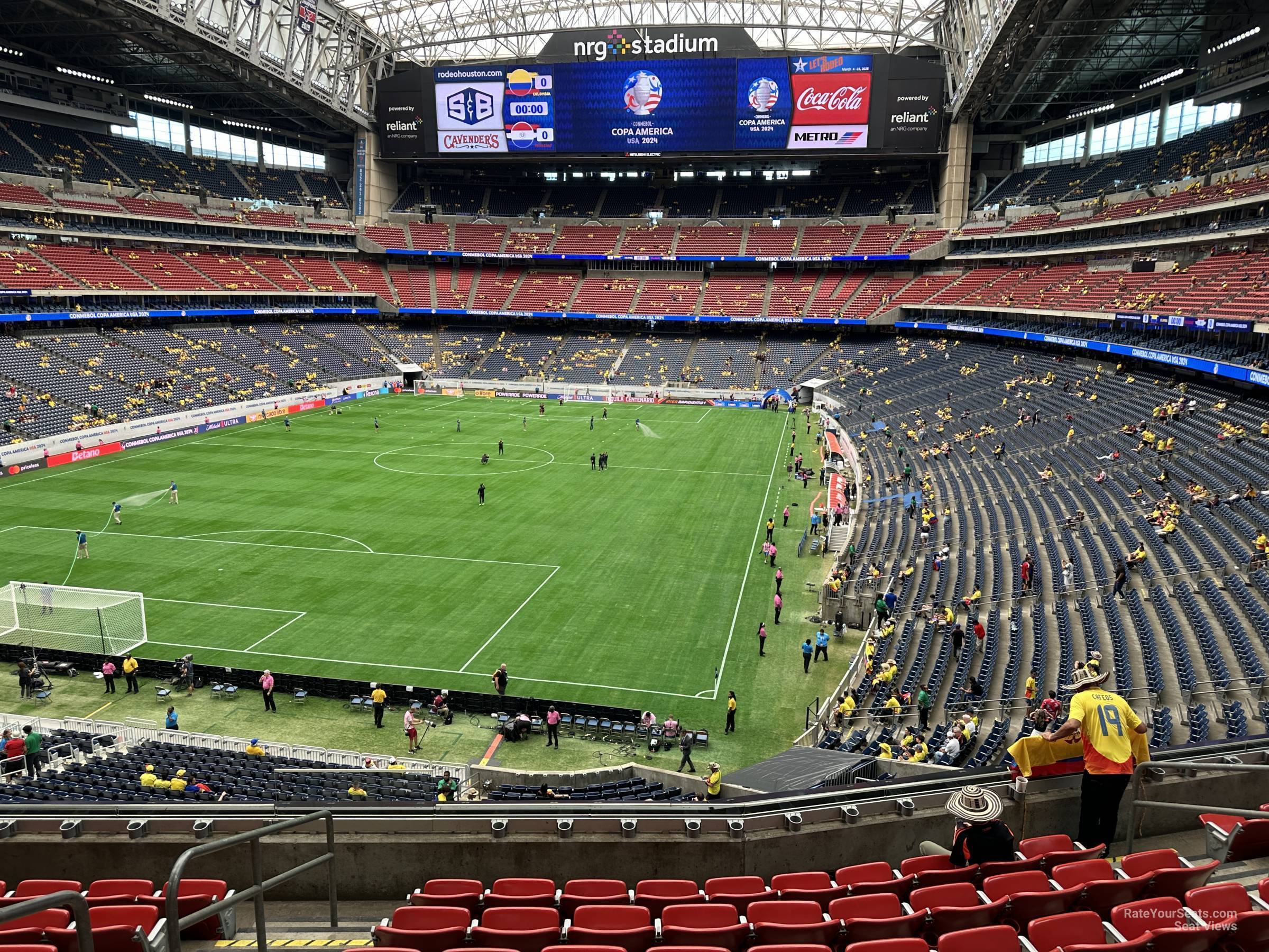 section 320, row m seat view  for soccer - nrg stadium