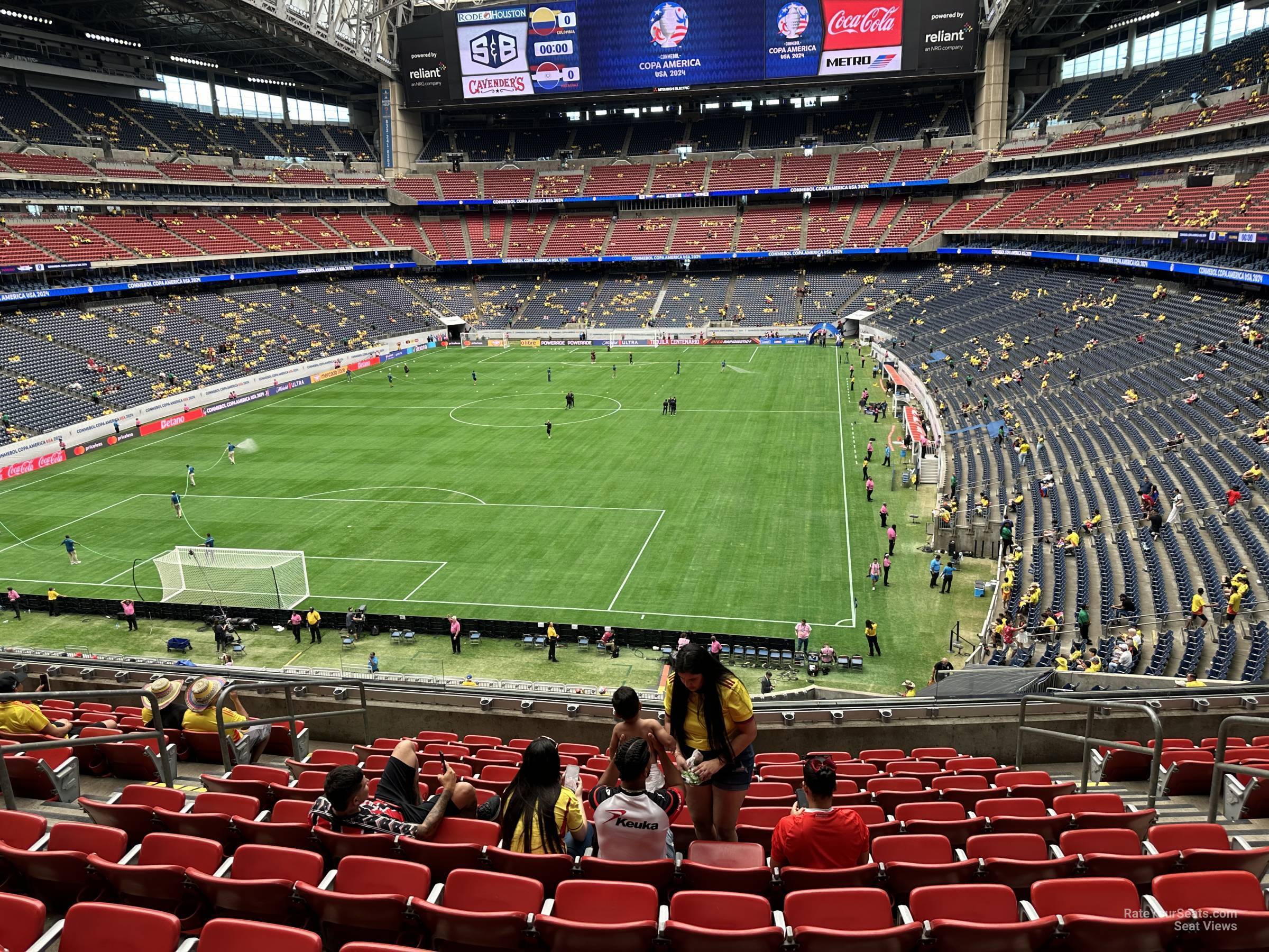 section 321, row k seat view  for soccer - nrg stadium