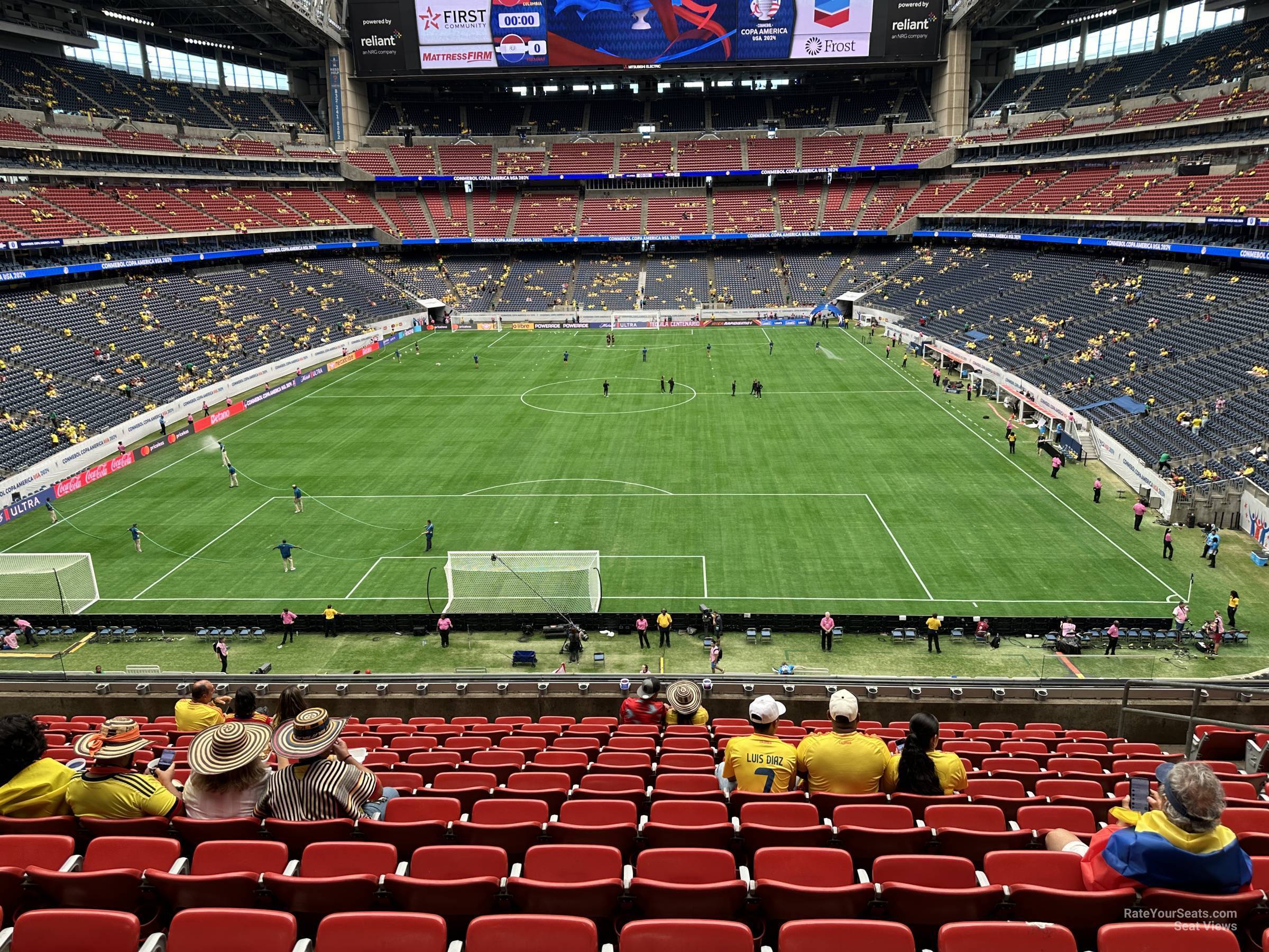 section 323, row m seat view  for soccer - nrg stadium