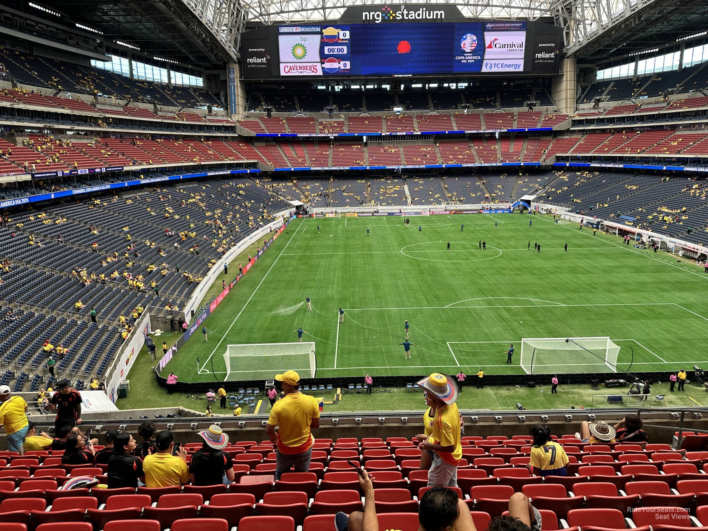 section 325, row m seat view  for soccer - nrg stadium