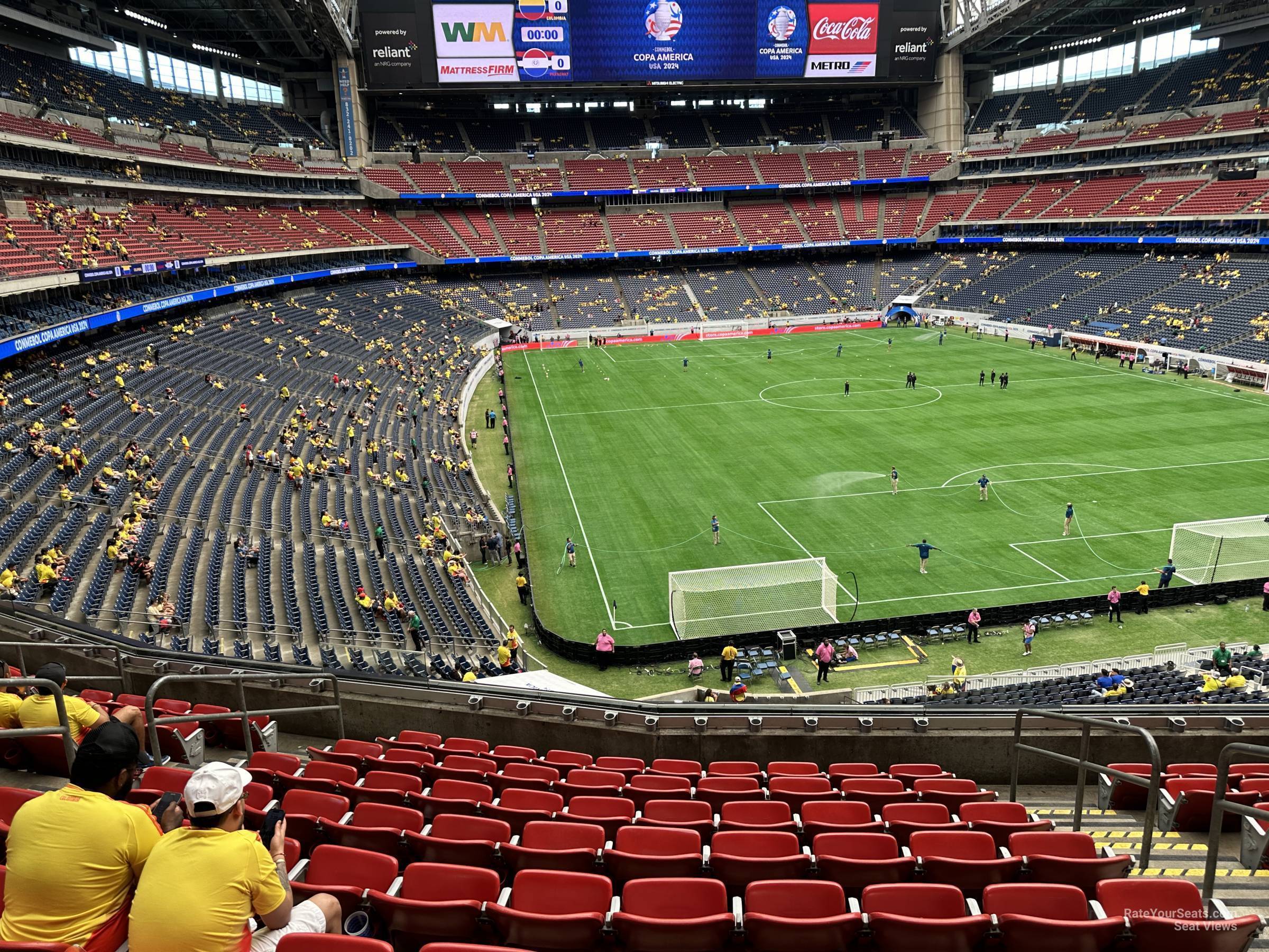 section 327, row m seat view  for soccer - nrg stadium