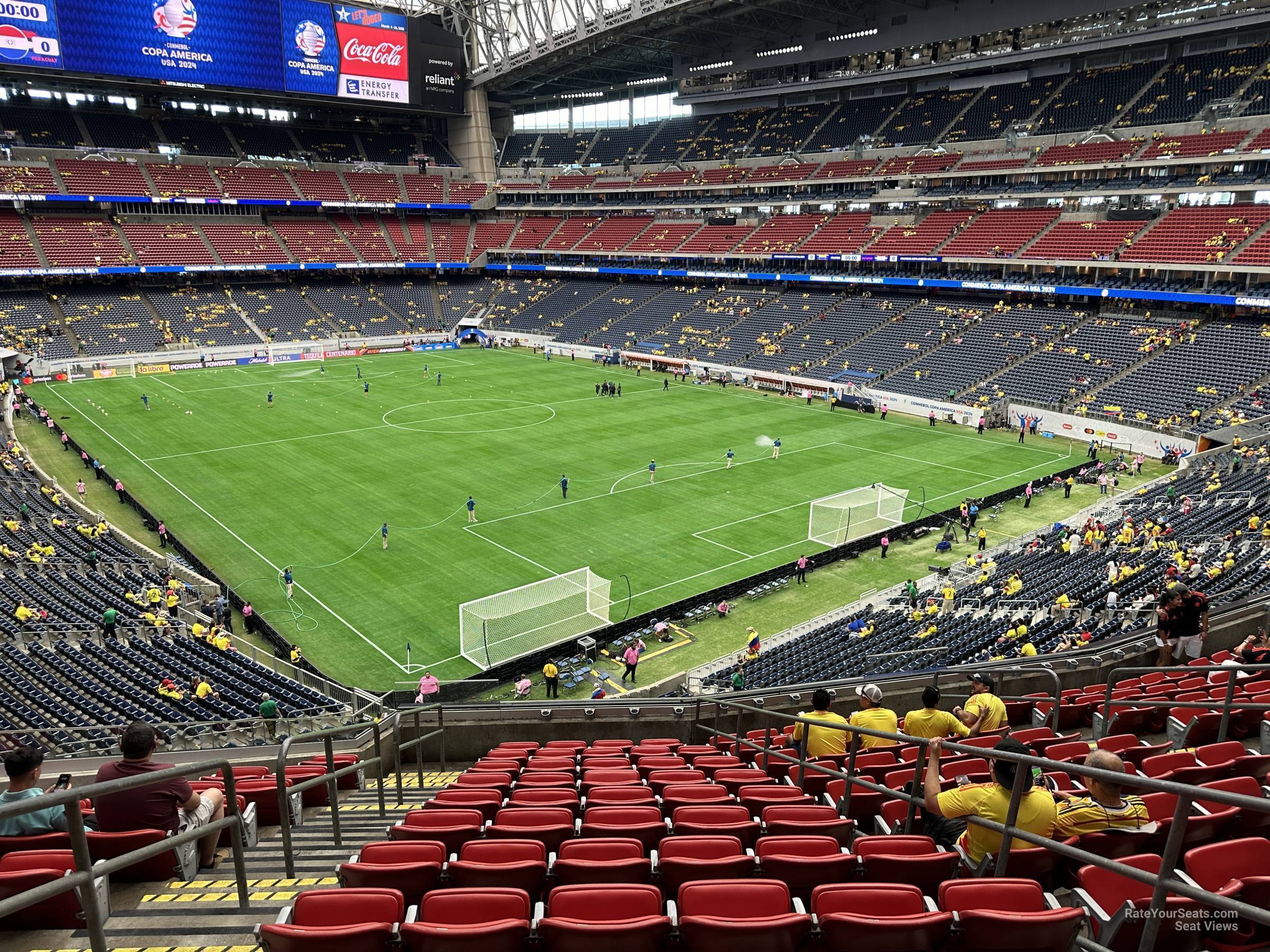 section 329, row m seat view  for soccer - nrg stadium