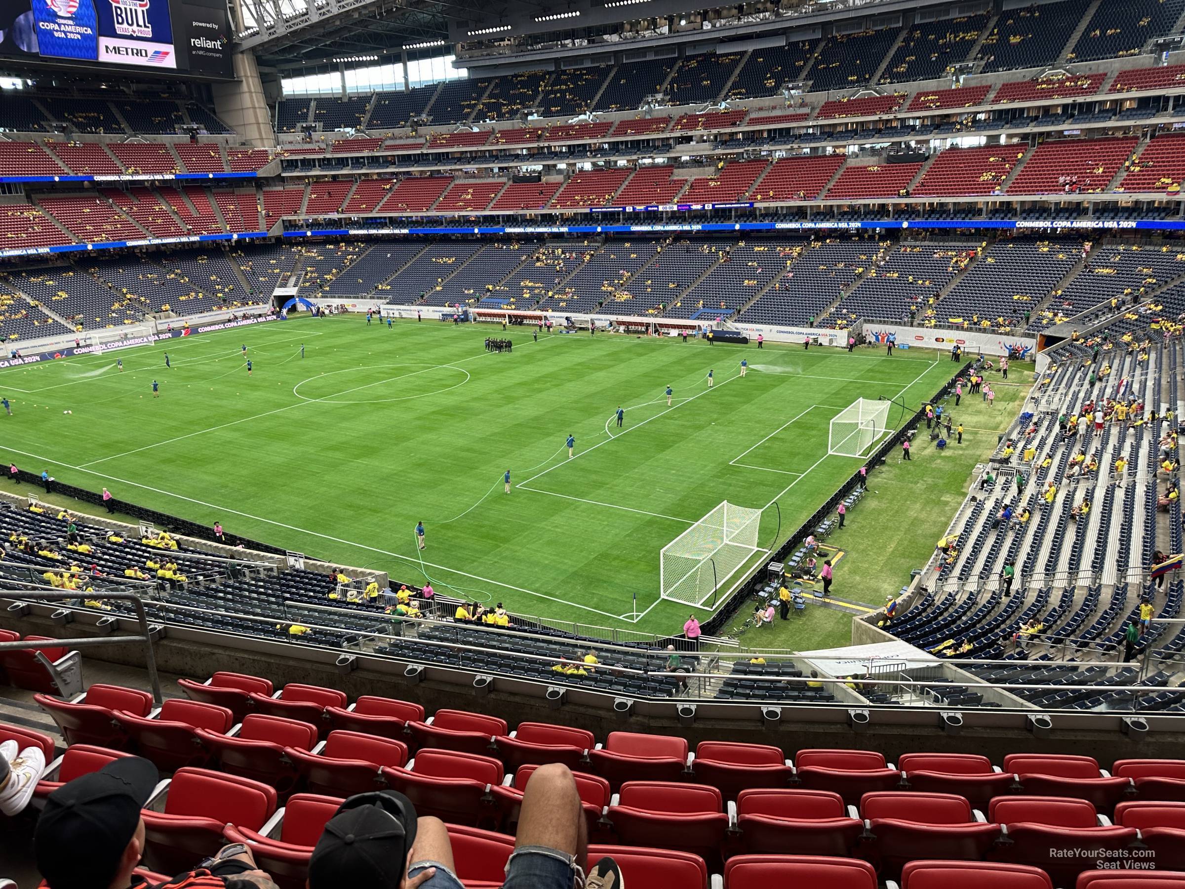 section 332, row m seat view  for soccer - nrg stadium