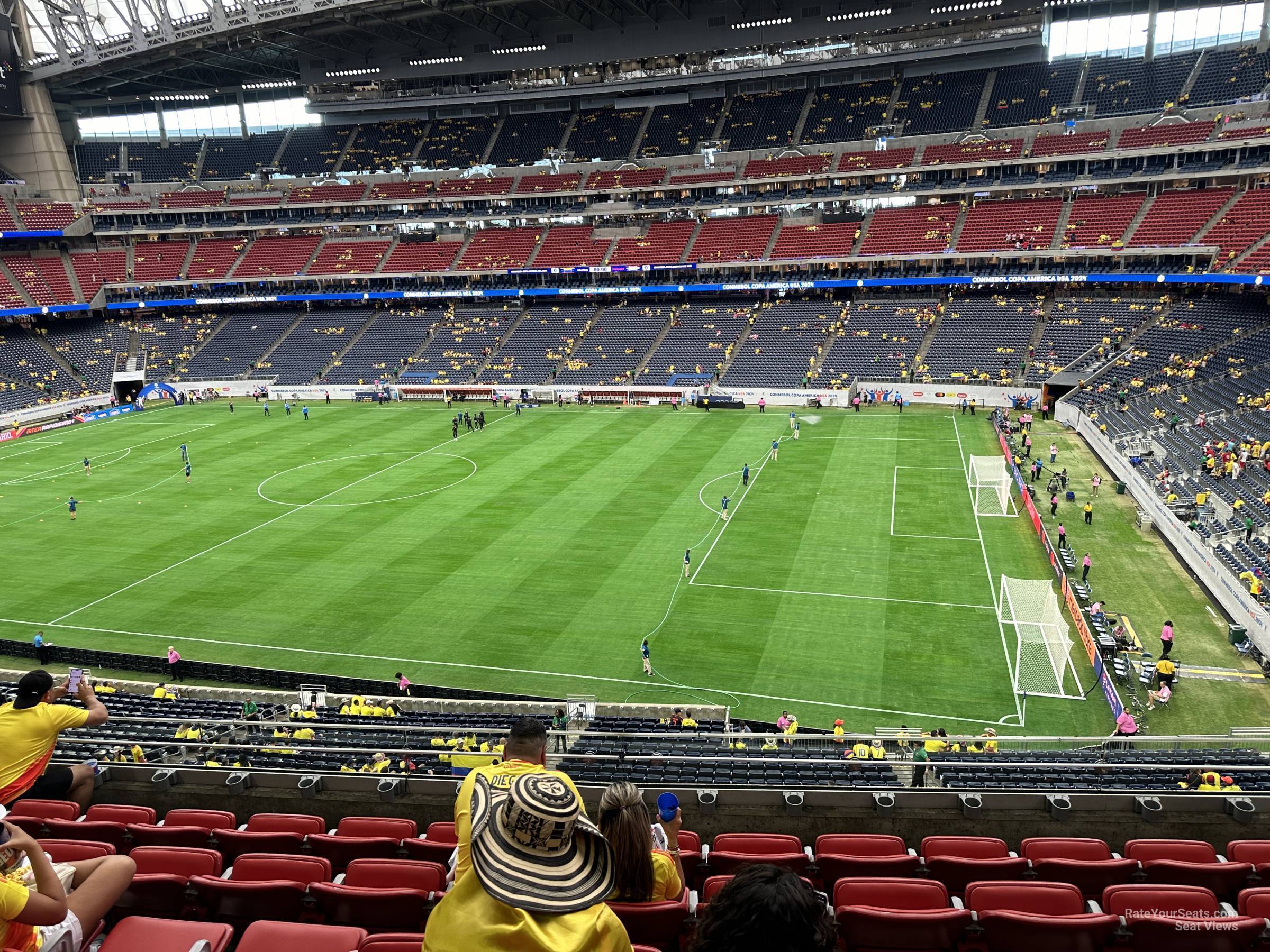 section 334, row m seat view  for soccer - nrg stadium