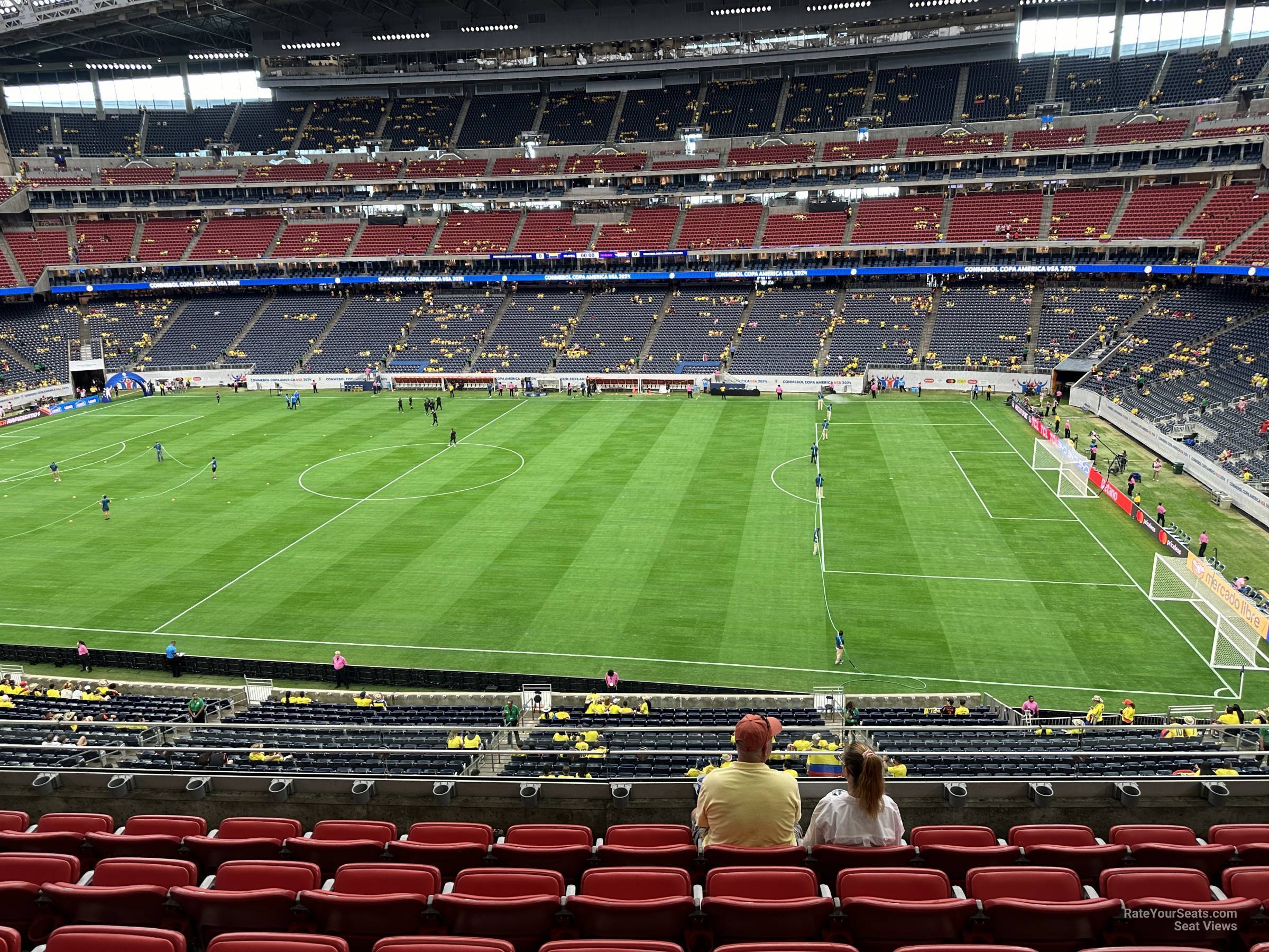 section 335, row m seat view  for soccer - nrg stadium