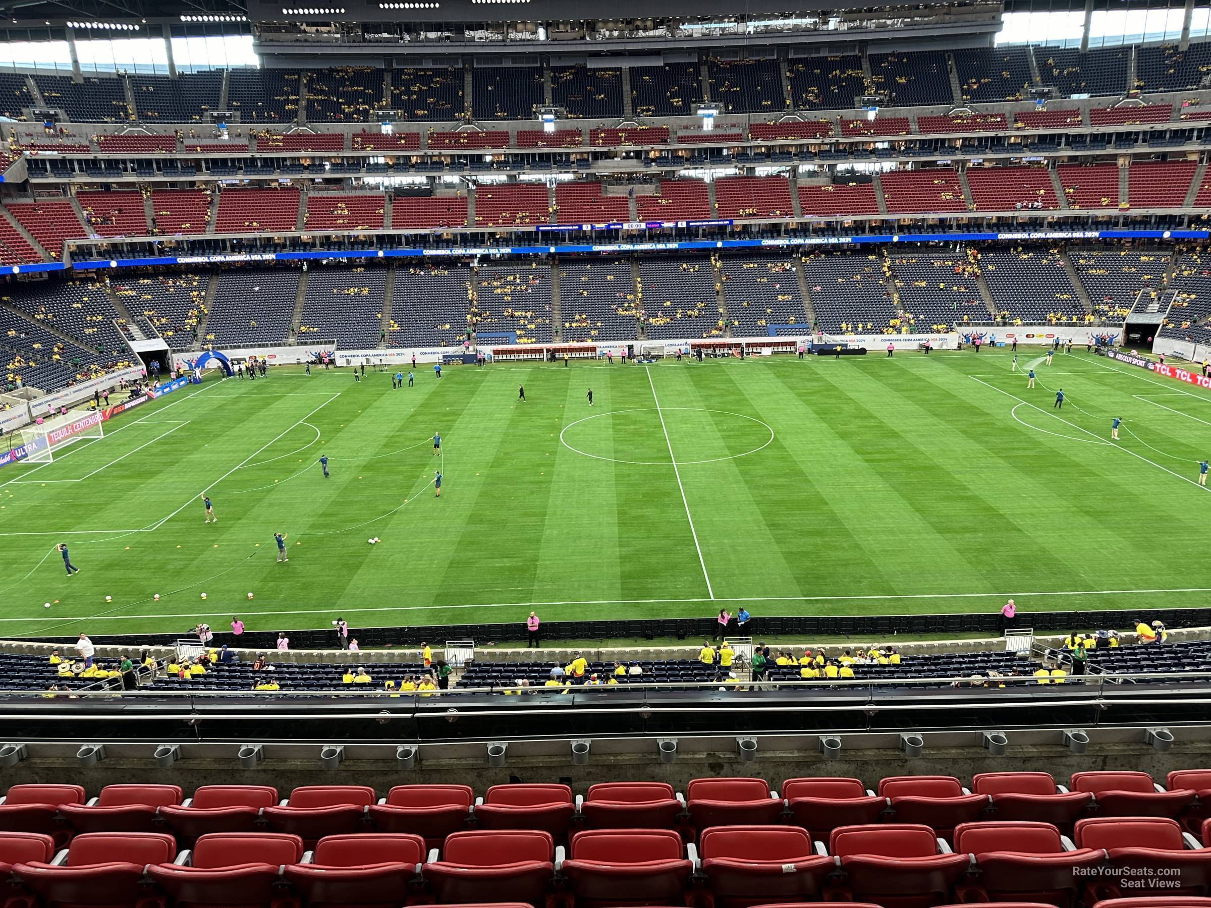 section 338, row m seat view  for soccer - nrg stadium