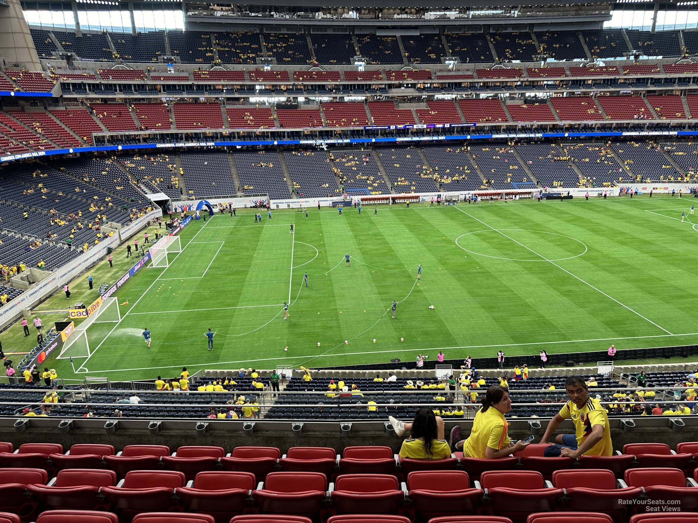 section 340, row m seat view  for soccer - nrg stadium