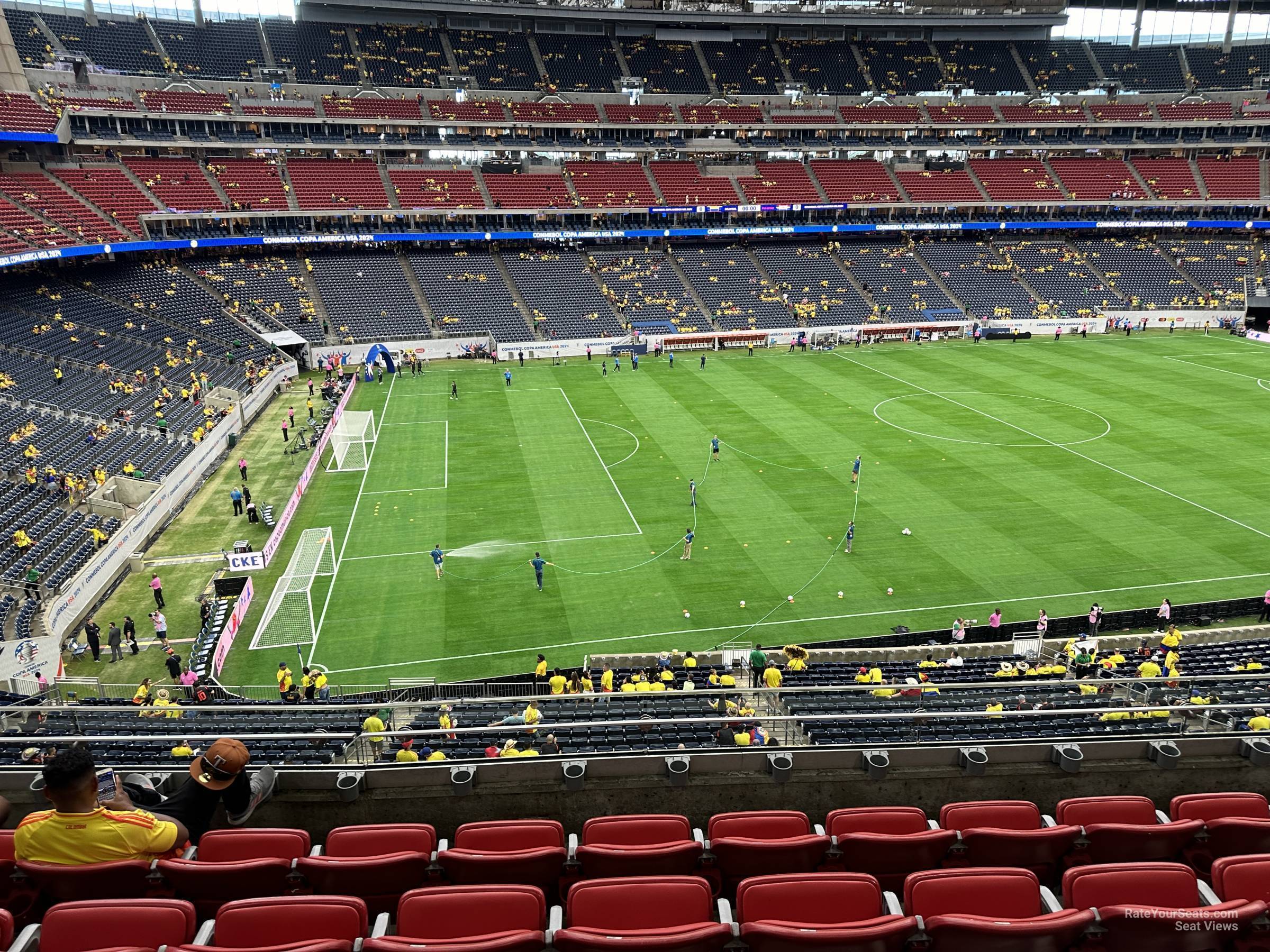 section 341, row m seat view  for soccer - nrg stadium