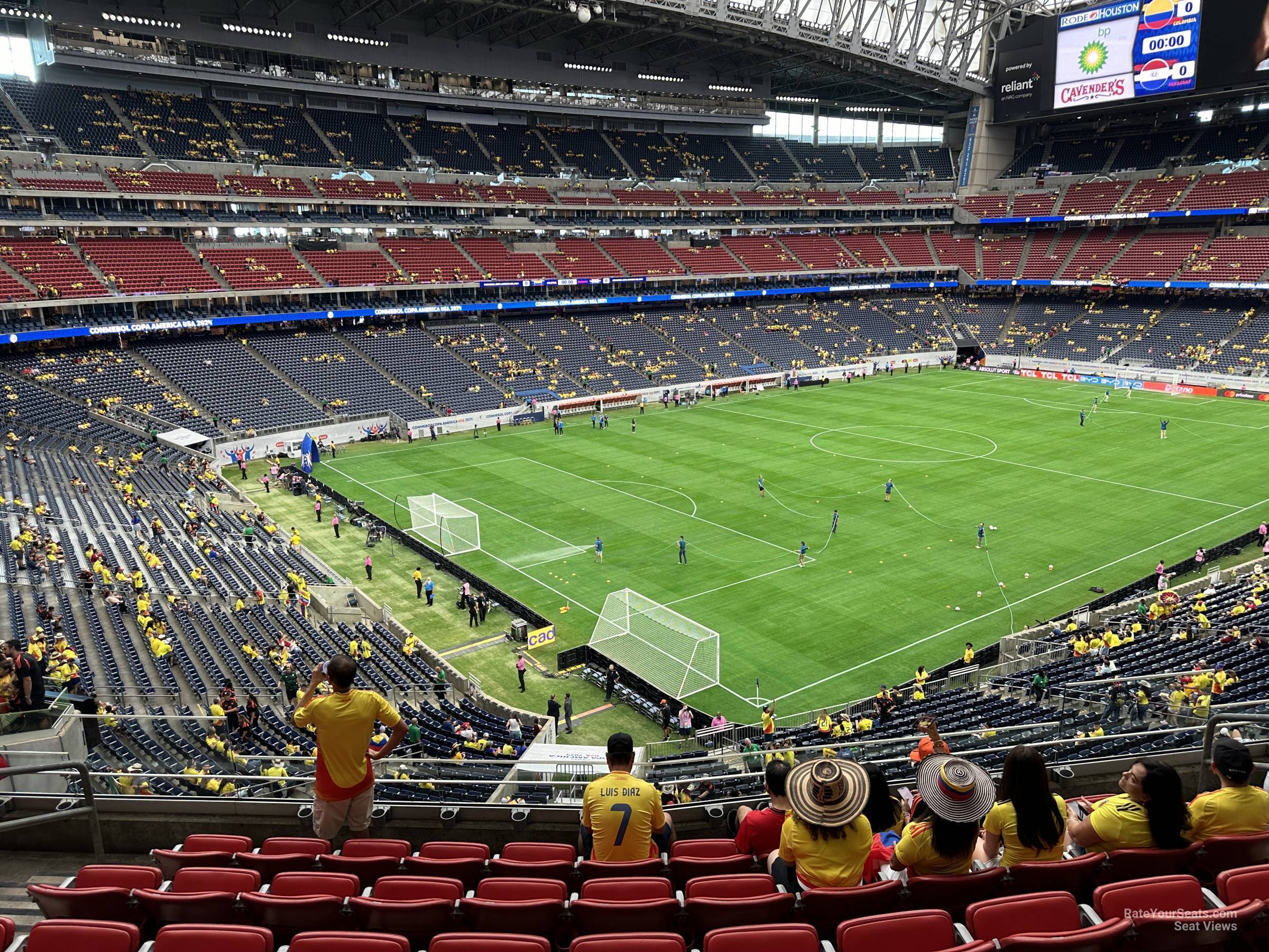 section 344, row m seat view  for soccer - nrg stadium