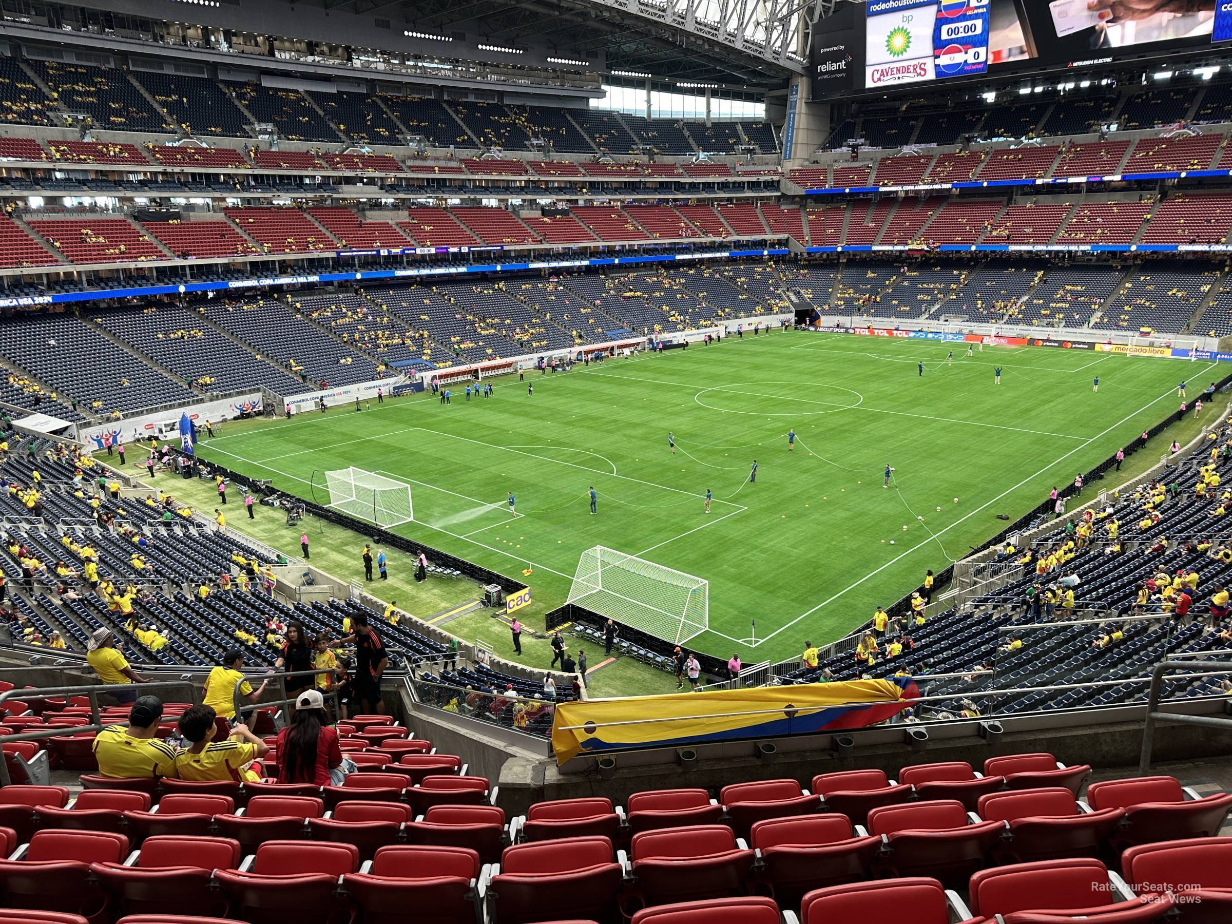 section 345, row m seat view  for soccer - nrg stadium